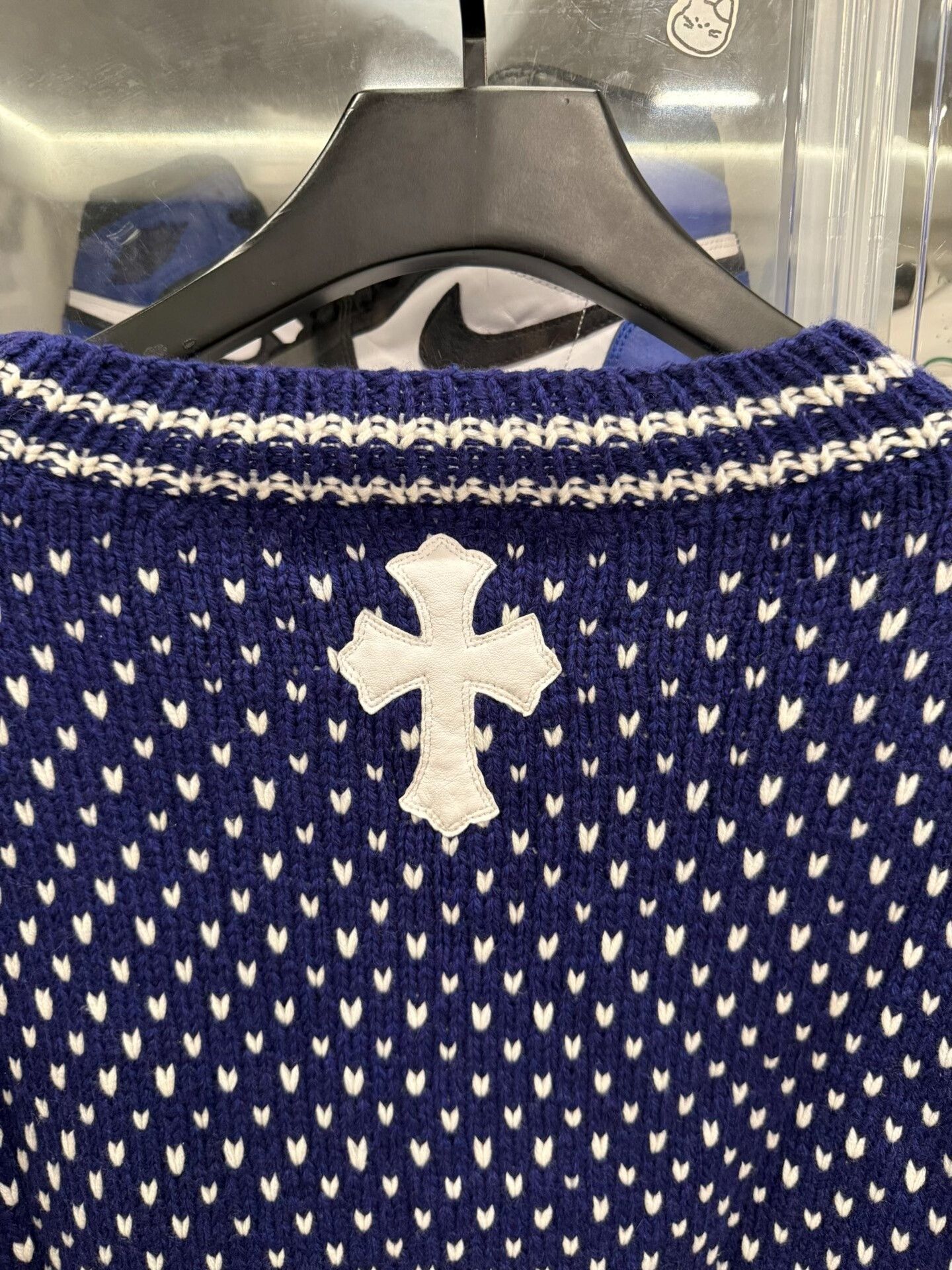 Chrome Hearts Chrome Hearts Cross Patch Silver Knit Sweater Size US M / EU 48-50 / 2 - 5 Thumbnail