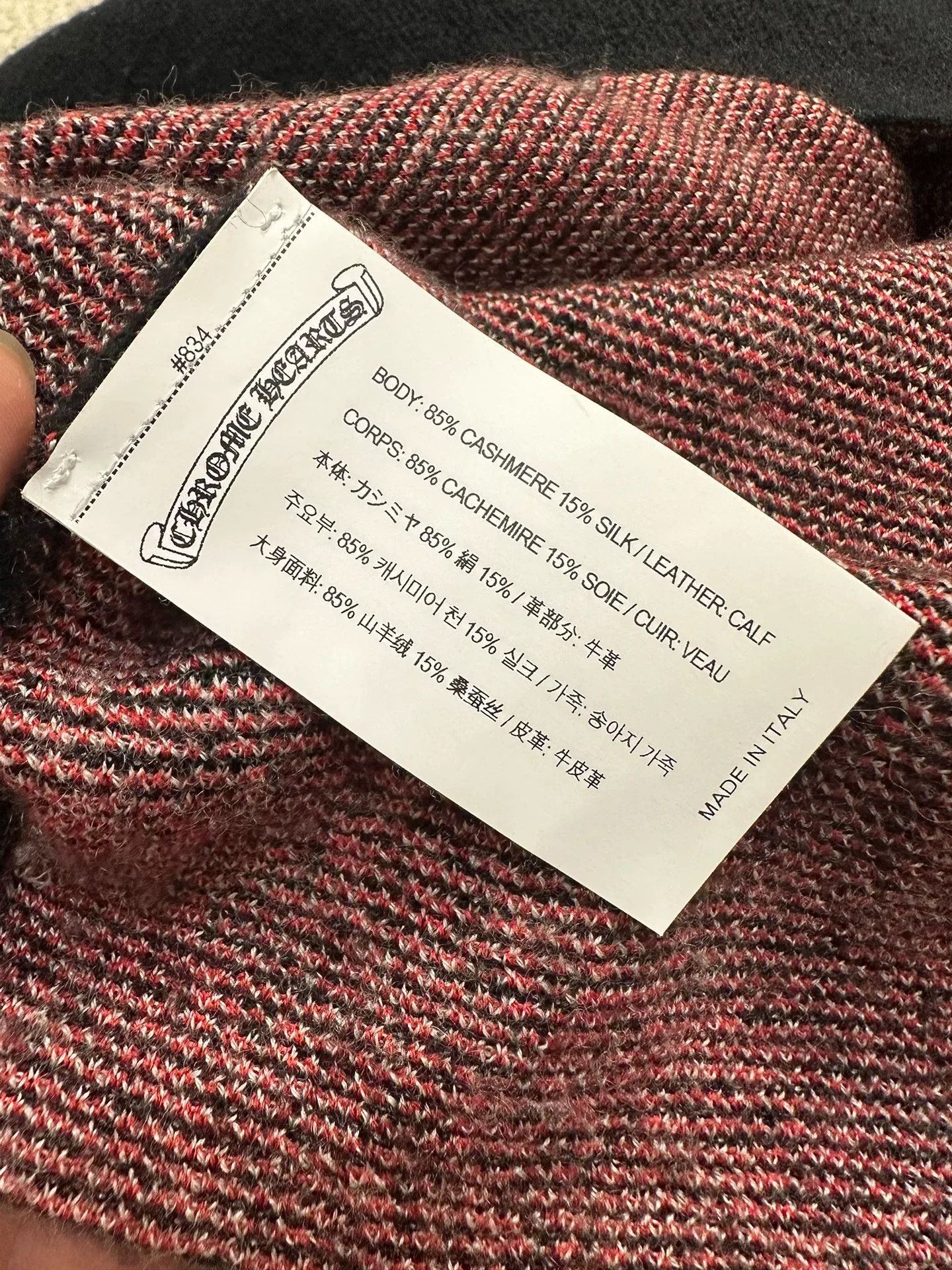 Chrome Hearts Chrome Hearts Mattyboy Red Cross Sweater Size US XL / EU 56 / 4 - 7 Thumbnail
