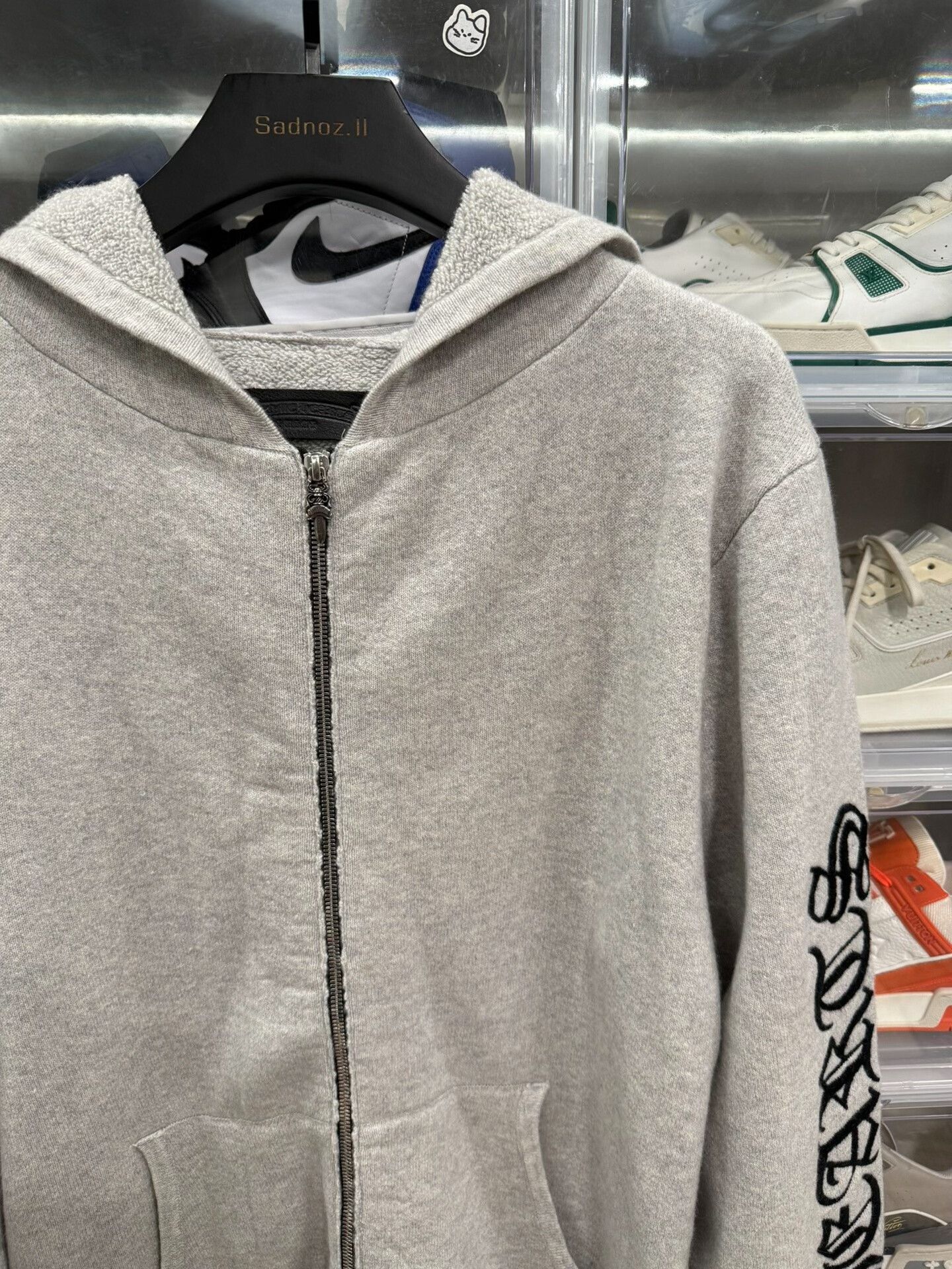 Chrome Hearts Chrome Hearts Gray Cashmere Zip Hoodie Size US L / EU 52-54 / 3 - 2 Thumbnail