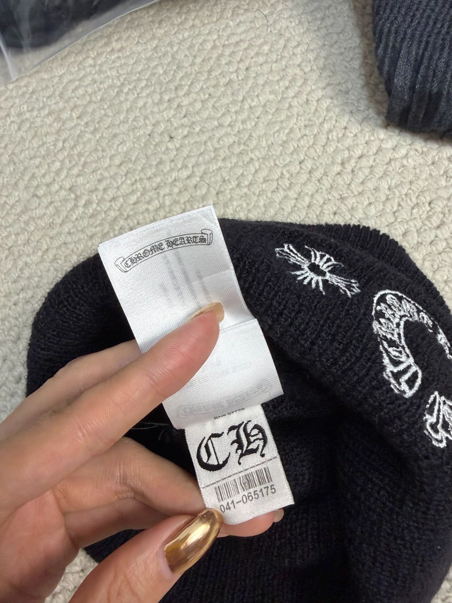 Chrome Hearts Chrome Hearts Horseshoe Embroidery Beanie Size ONE SIZE - 4 Thumbnail