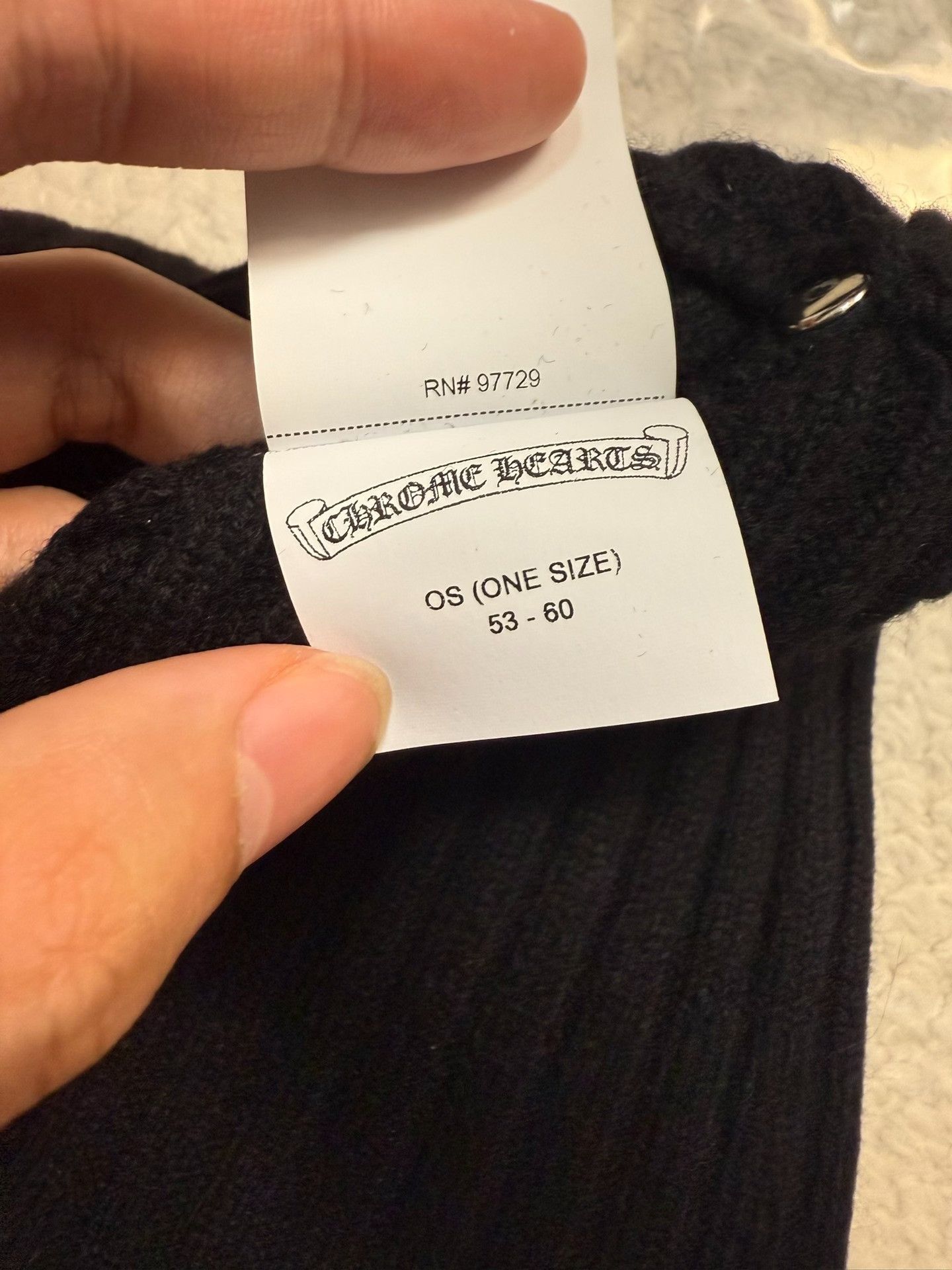 Chrome Hearts Chrome Hearts Cross Patch Black Cashmere Beanie Size ONE SIZE - 4 Thumbnail