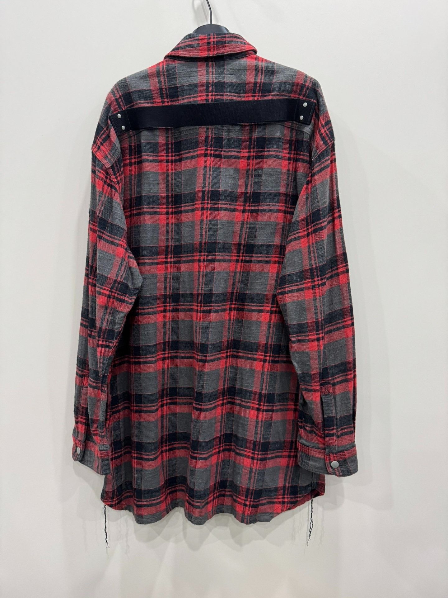 Rick Owens Drkshdw Rick Owens Drkshdw Distressed Plaid Shirt Size US M / EU 48-50 / 2 - 2 Thumbnail