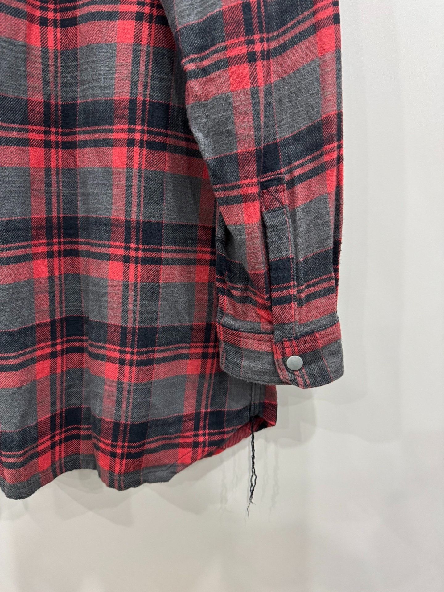 Rick Owens Drkshdw Rick Owens Drkshdw Distressed Plaid Shirt Size US M / EU 48-50 / 2 - 5 Thumbnail