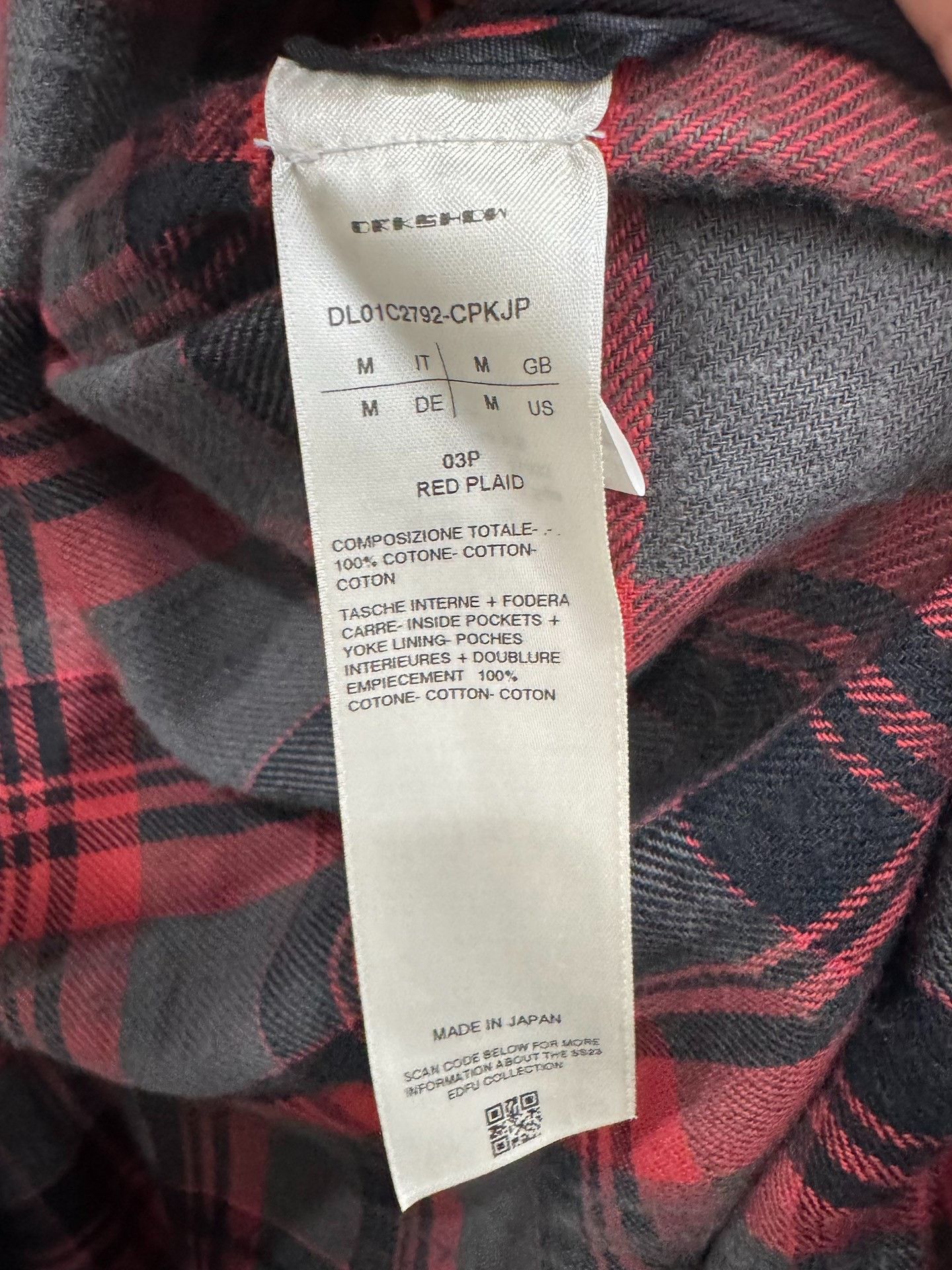 Rick Owens Drkshdw Rick Owens Drkshdw Distressed Plaid Shirt Size US M / EU 48-50 / 2 - 7 Thumbnail