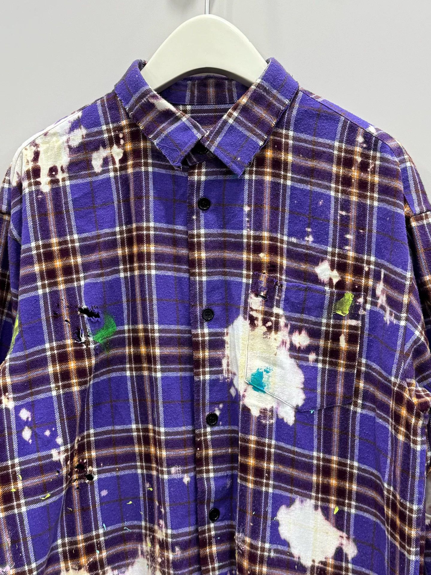 Yves Saint Laurent Sssaint Louis Tie-Dye Distressed Shirt M Size US M / EU 48-50 / 2 - 3 Thumbnail