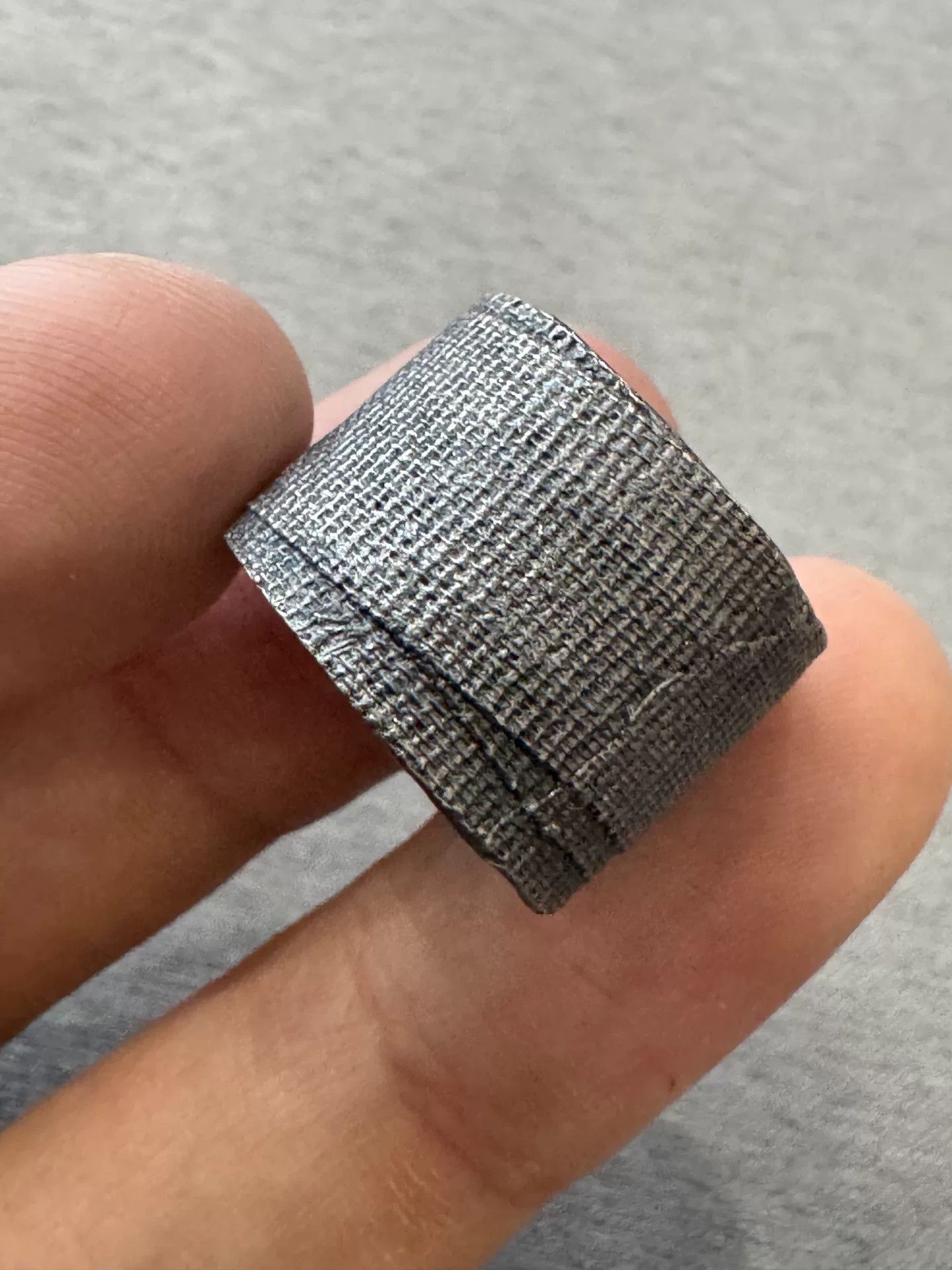 DETAJ DETAJ Black Bandage Silver Ring Size 16 Size ONE SIZE - 3 Thumbnail