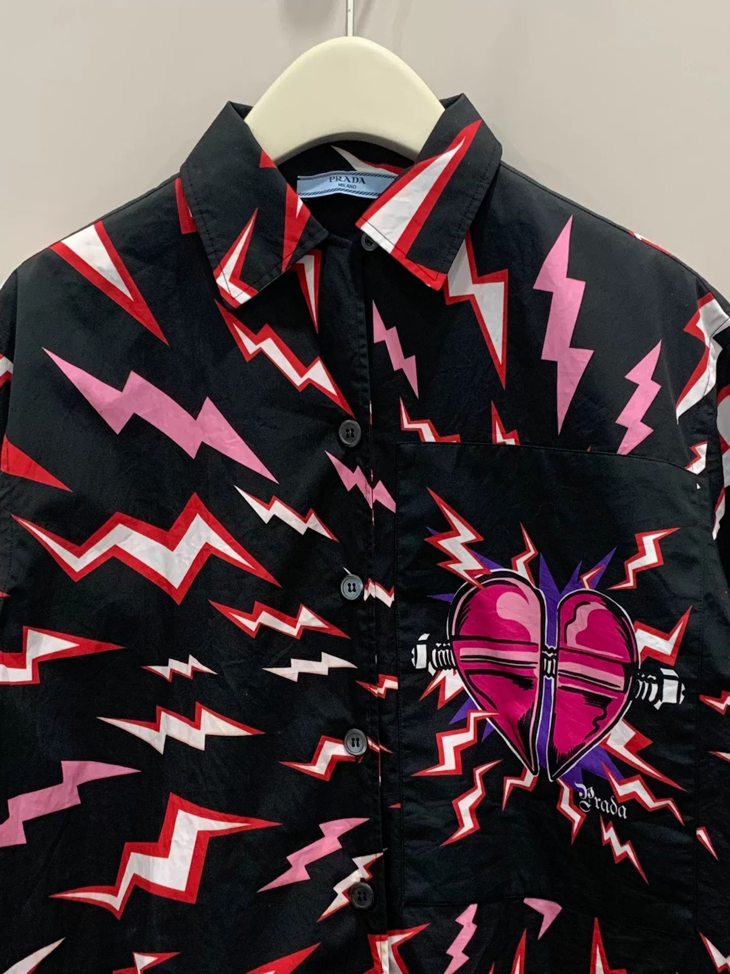 Prada Prada Frankenstein Lightning Heart Shirt Size XS / US 0-2 / IT 36-38 - 3 Thumbnail
