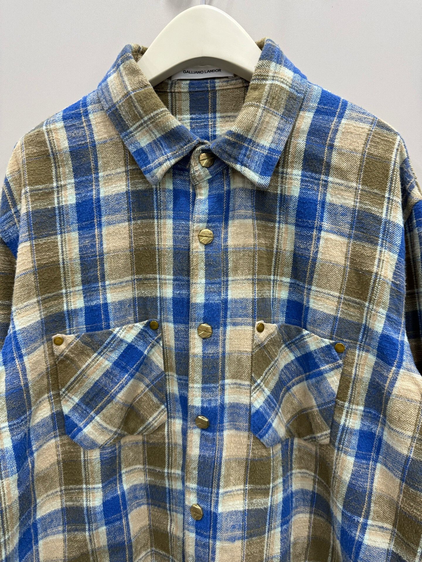 John Galliano Galliano Landor Plaid Distressed Shirt Jacket Size US M / EU 48-50 / 2 - 3 Thumbnail