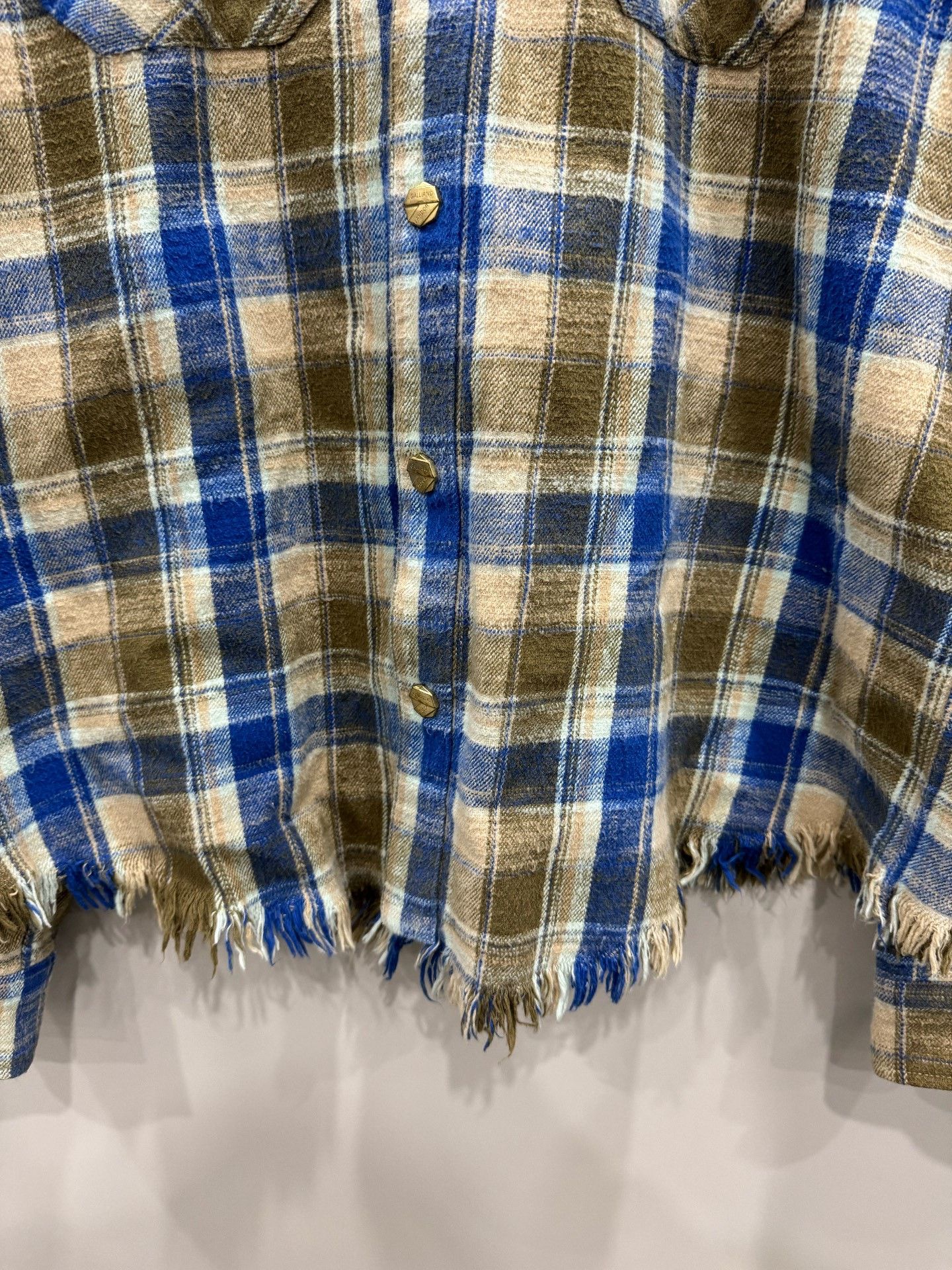 John Galliano Galliano Landor Plaid Distressed Shirt Jacket Size US M / EU 48-50 / 2 - 4 Thumbnail