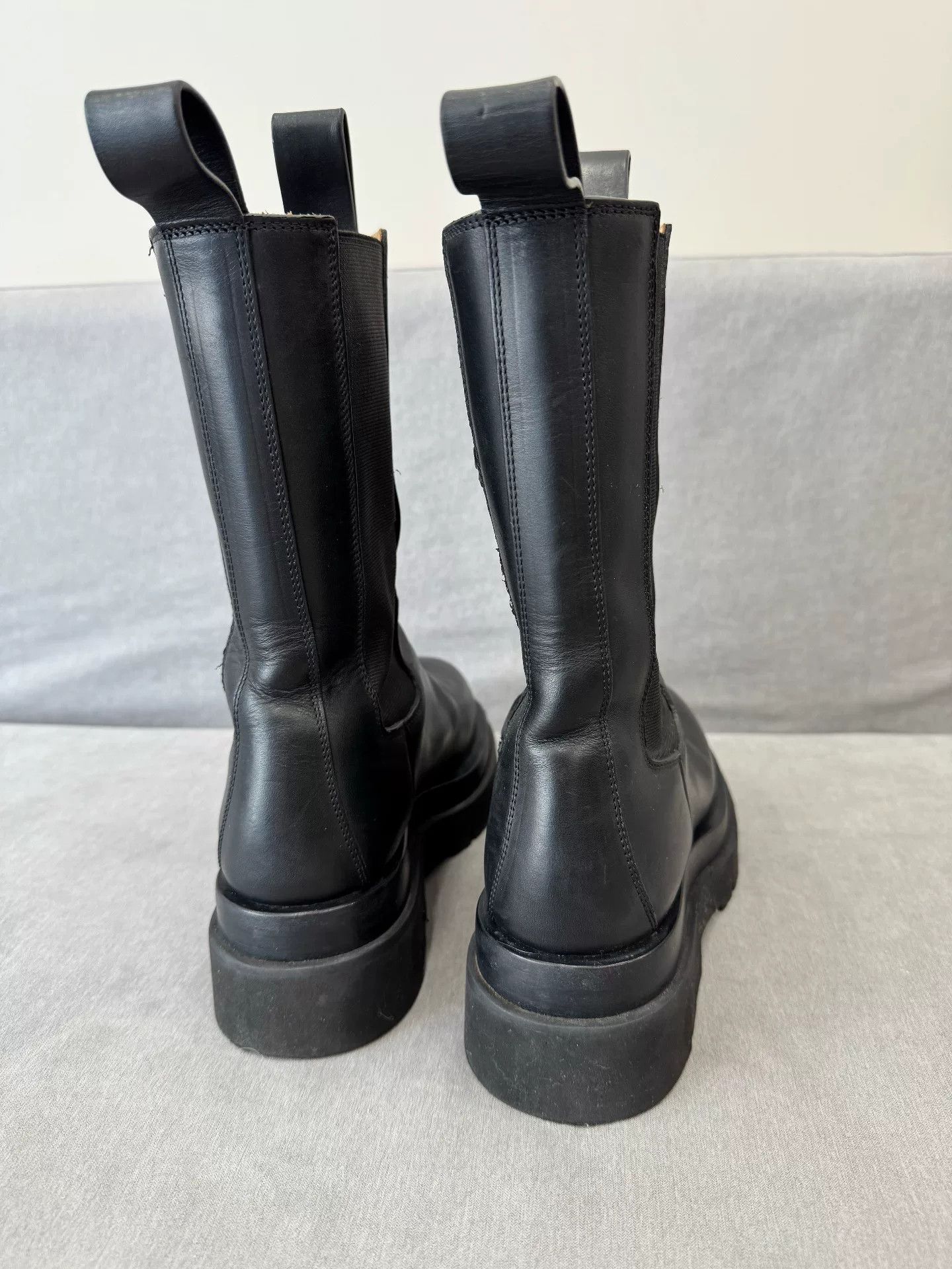 Bottega Veneta Bottega Veneta Black Platform Chelsea Boots Size US 4 / IT 34 - 6 Thumbnail