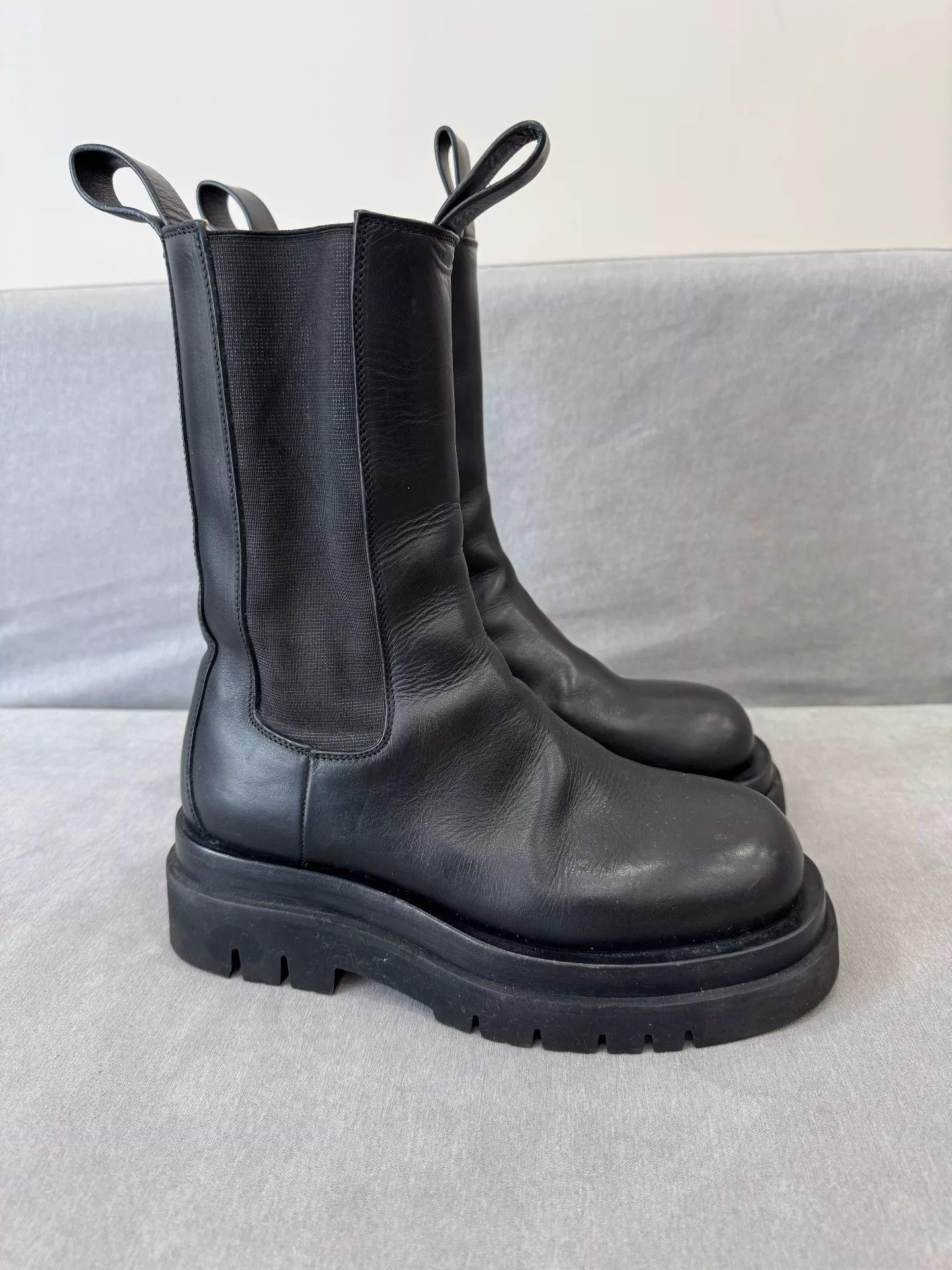 Bottega Veneta Bottega Veneta Black Platform Chelsea Boots Size US 4 / IT 34 - 2 Thumbnail