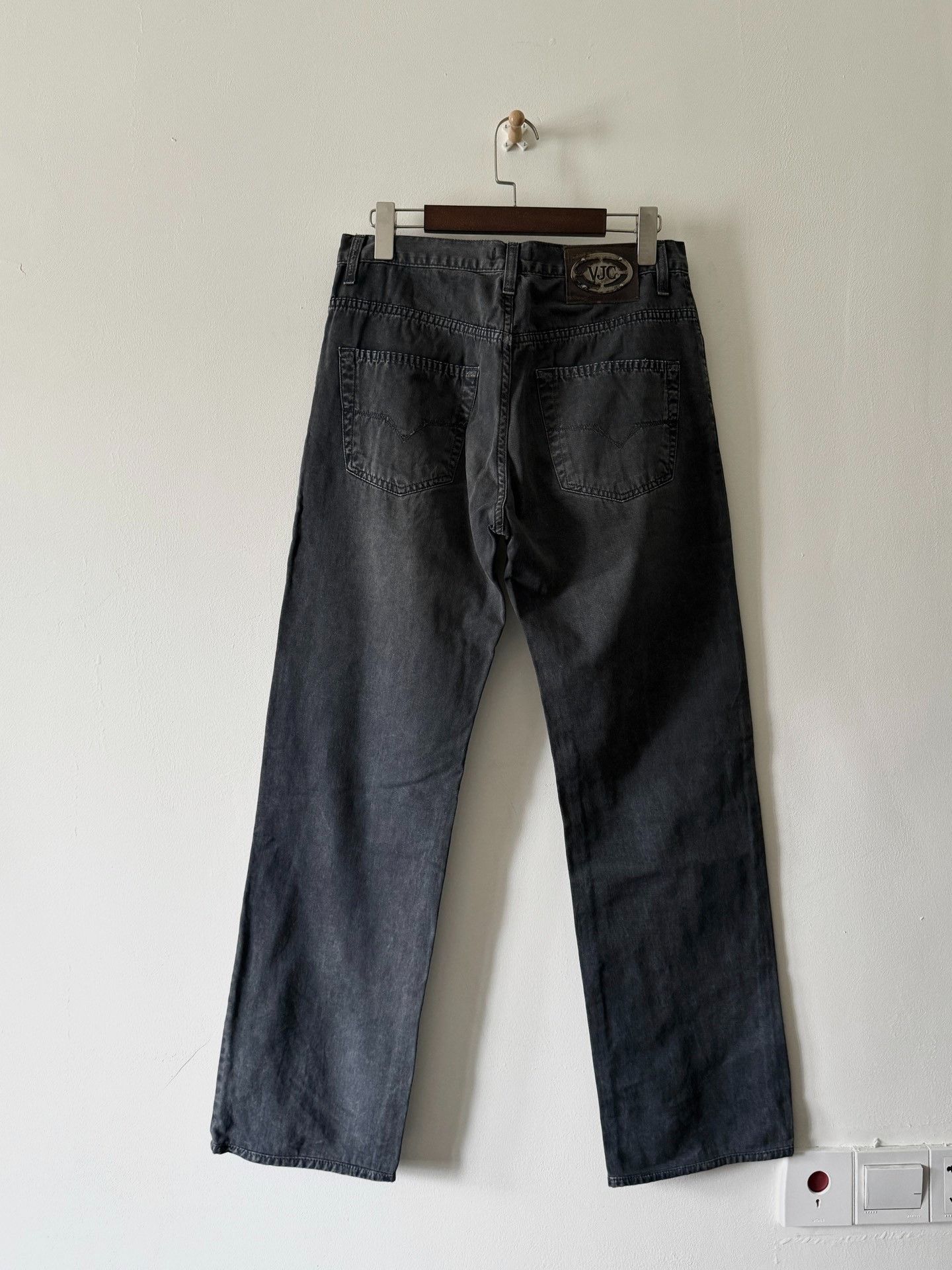 Versace Versace 00s Washed Distressed Pants Size US 32 / EU 48 - 2 Thumbnail