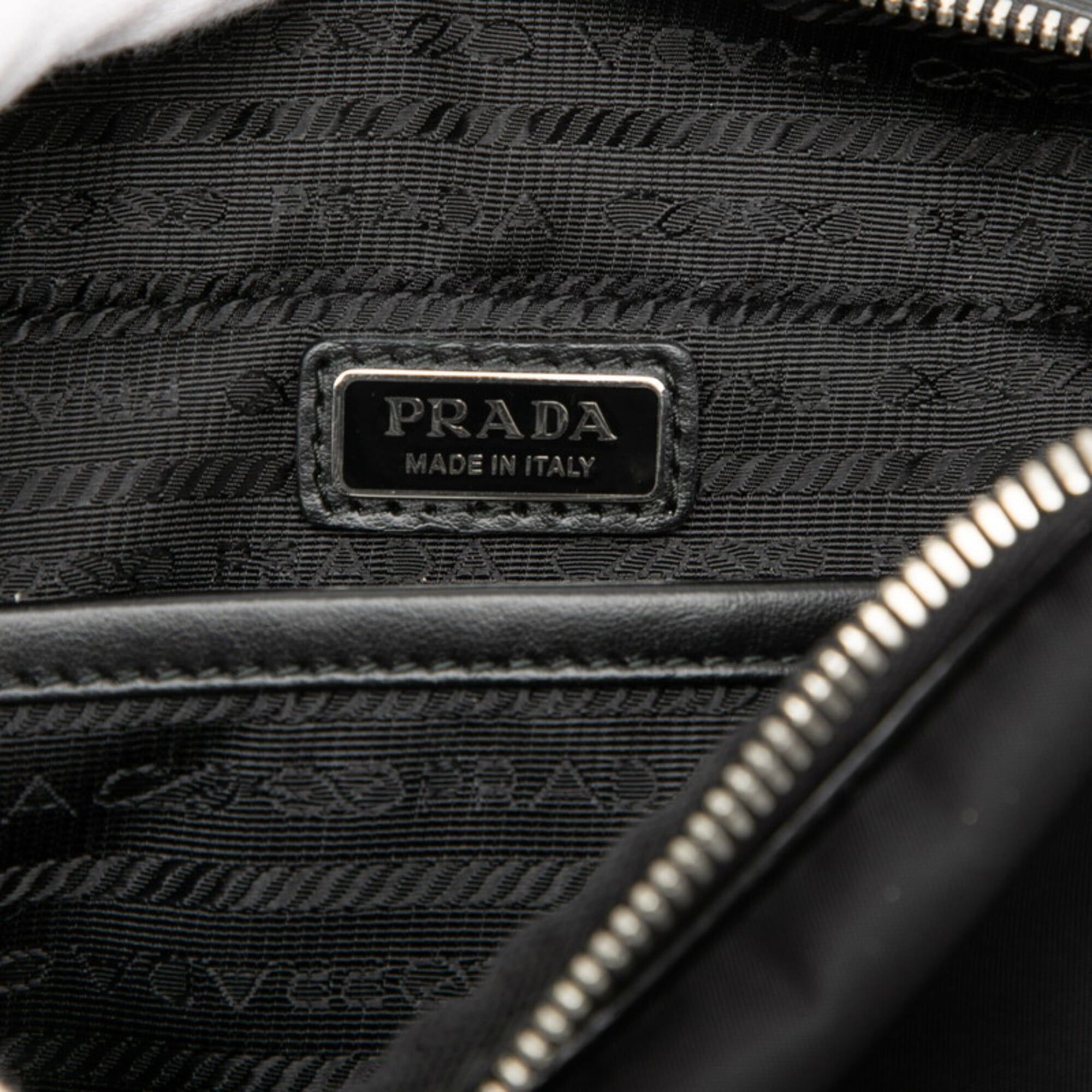 Prada Prada Triangle Logo RE-Nylon Shoulder Bag 2VH070 Black Nylon Patent Leather Women's PRADA Size ONE SIZE - 5 Thumbnail