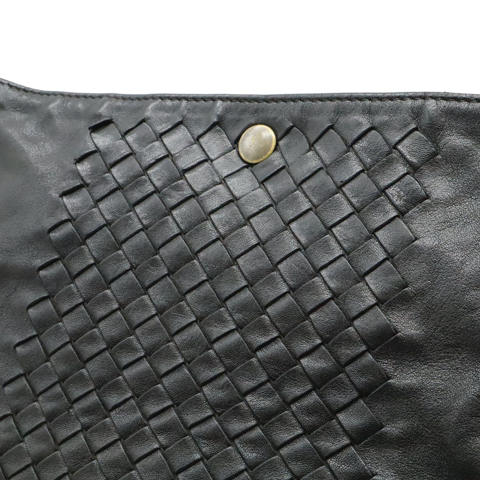 Bottega Veneta Bottega Veneta Intrecciato Shoulder Bag Leather Black Size ONE SIZE - 10 Thumbnail