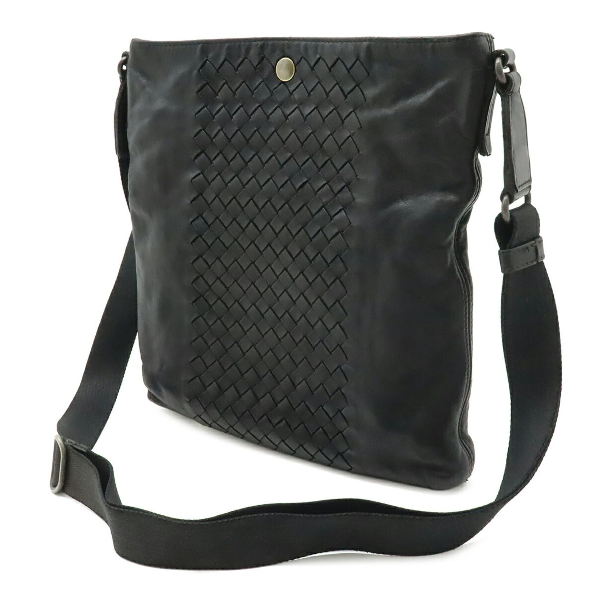 Bottega Veneta Bottega Veneta Intrecciato Shoulder Bag Leather Black Size ONE SIZE - 3 Thumbnail