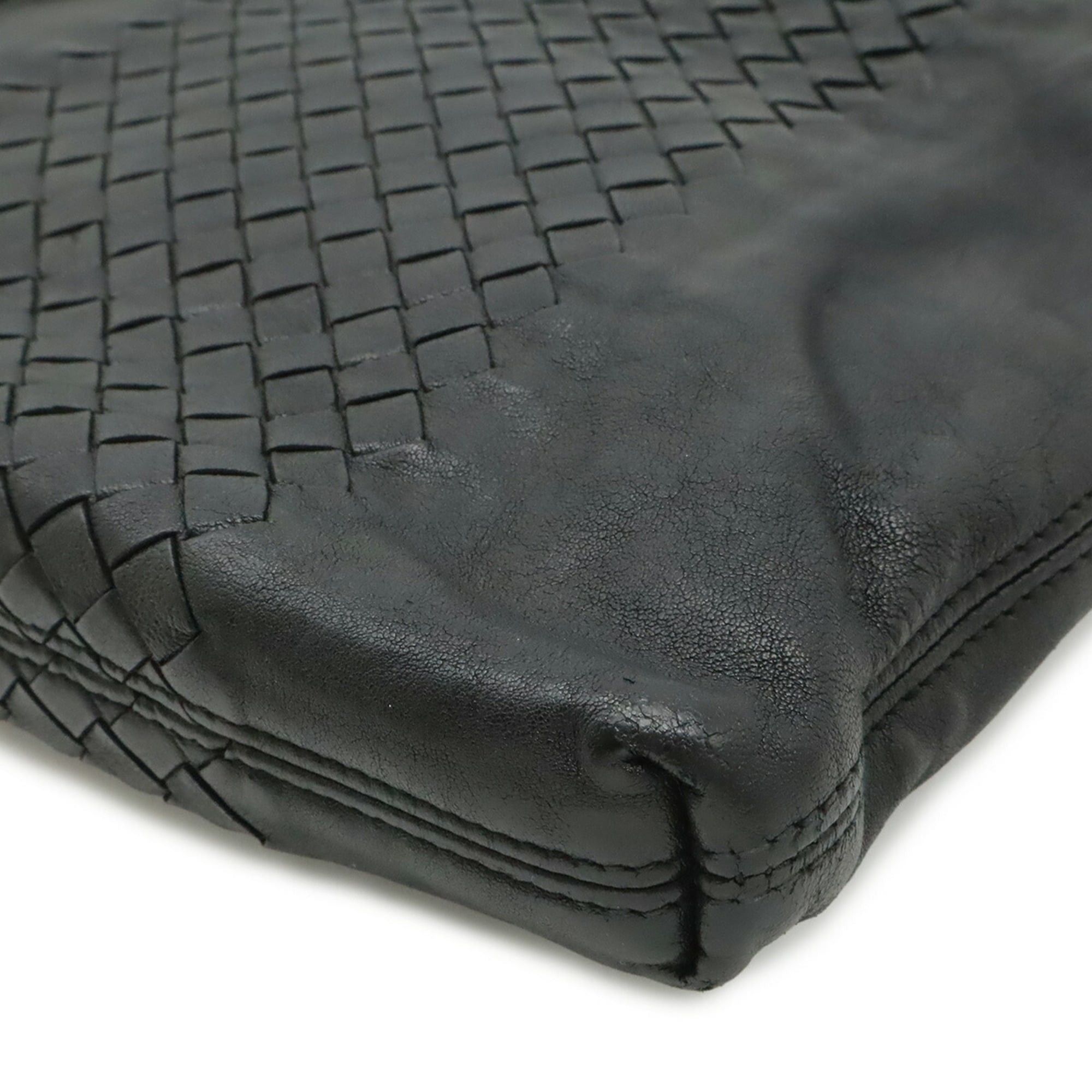 Bottega Veneta Bottega Veneta Intrecciato Shoulder Bag Leather Black Size ONE SIZE - 4 Thumbnail