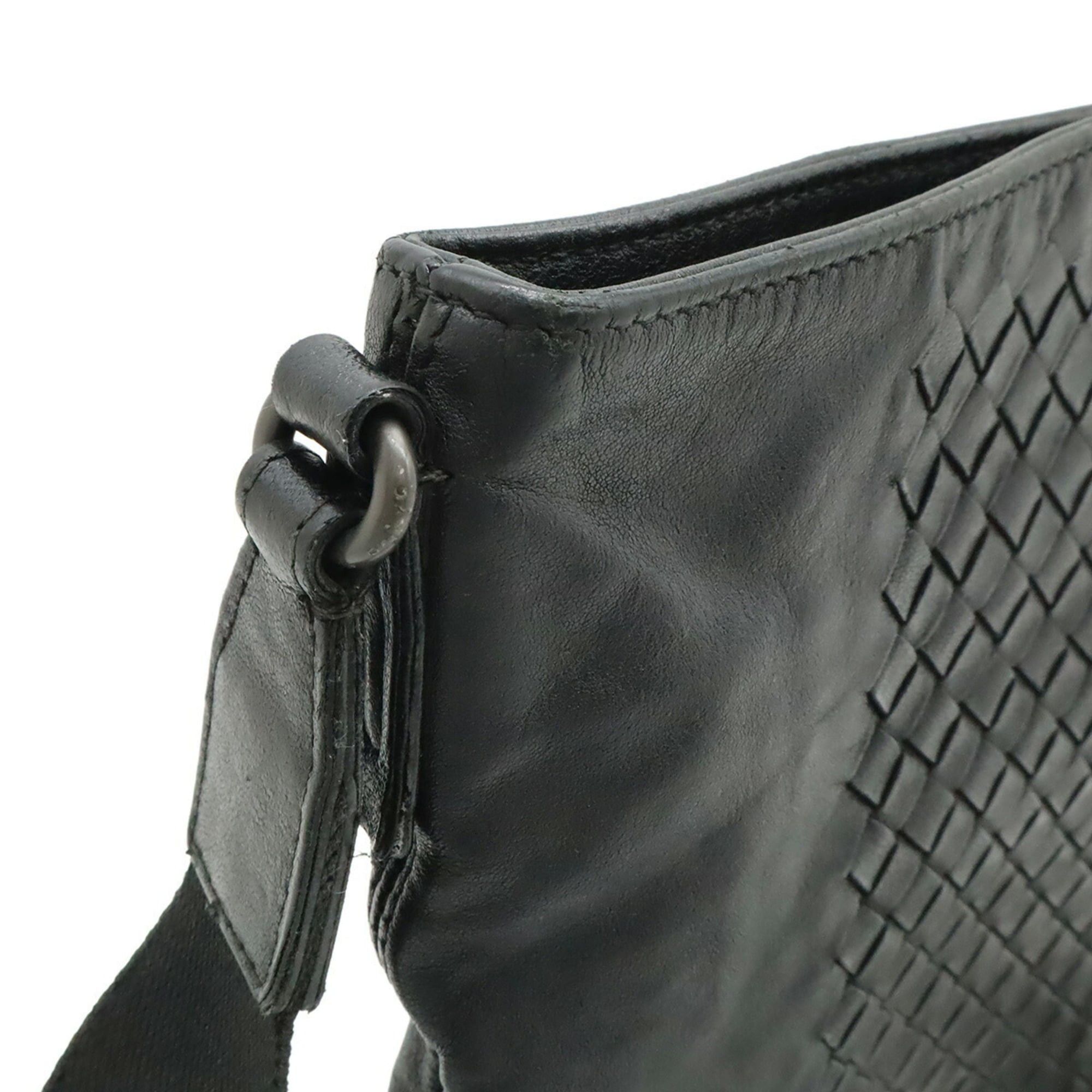 Bottega Veneta Bottega Veneta Intrecciato Shoulder Bag Leather Black Size ONE SIZE - 5 Thumbnail