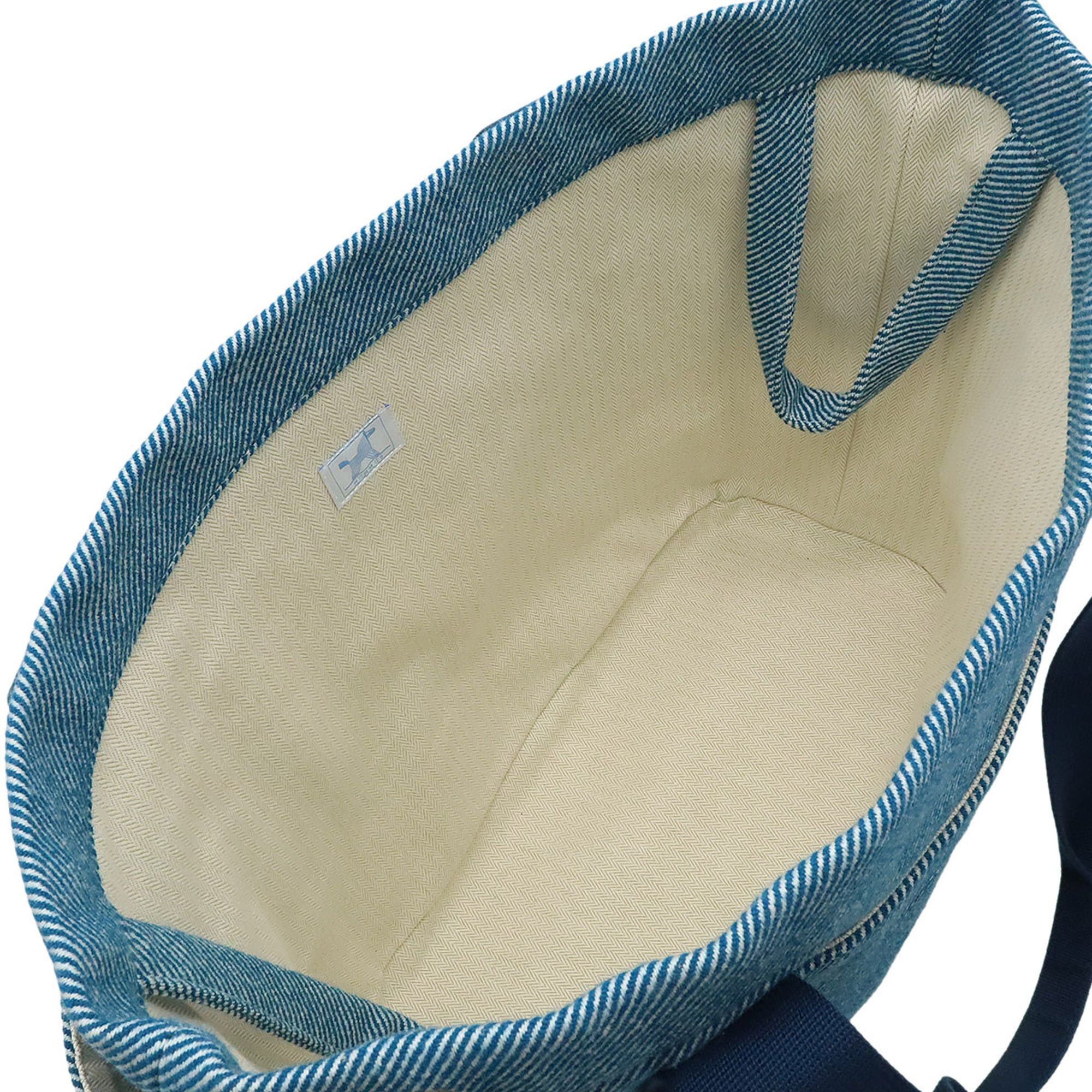 Hermes HERMES Animonatte Diaper Bag Tote Shoulder Horse Wool Blue Pants (Diaper changing mat missing) Size ONE SIZE - 7 Thumbnail
