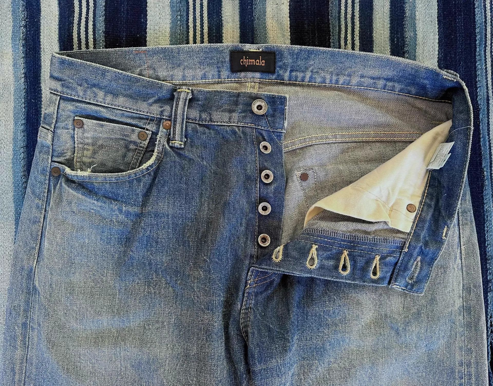 Chimala Blue Distressed Denim Jeans Size US 31 - 4 Thumbnail