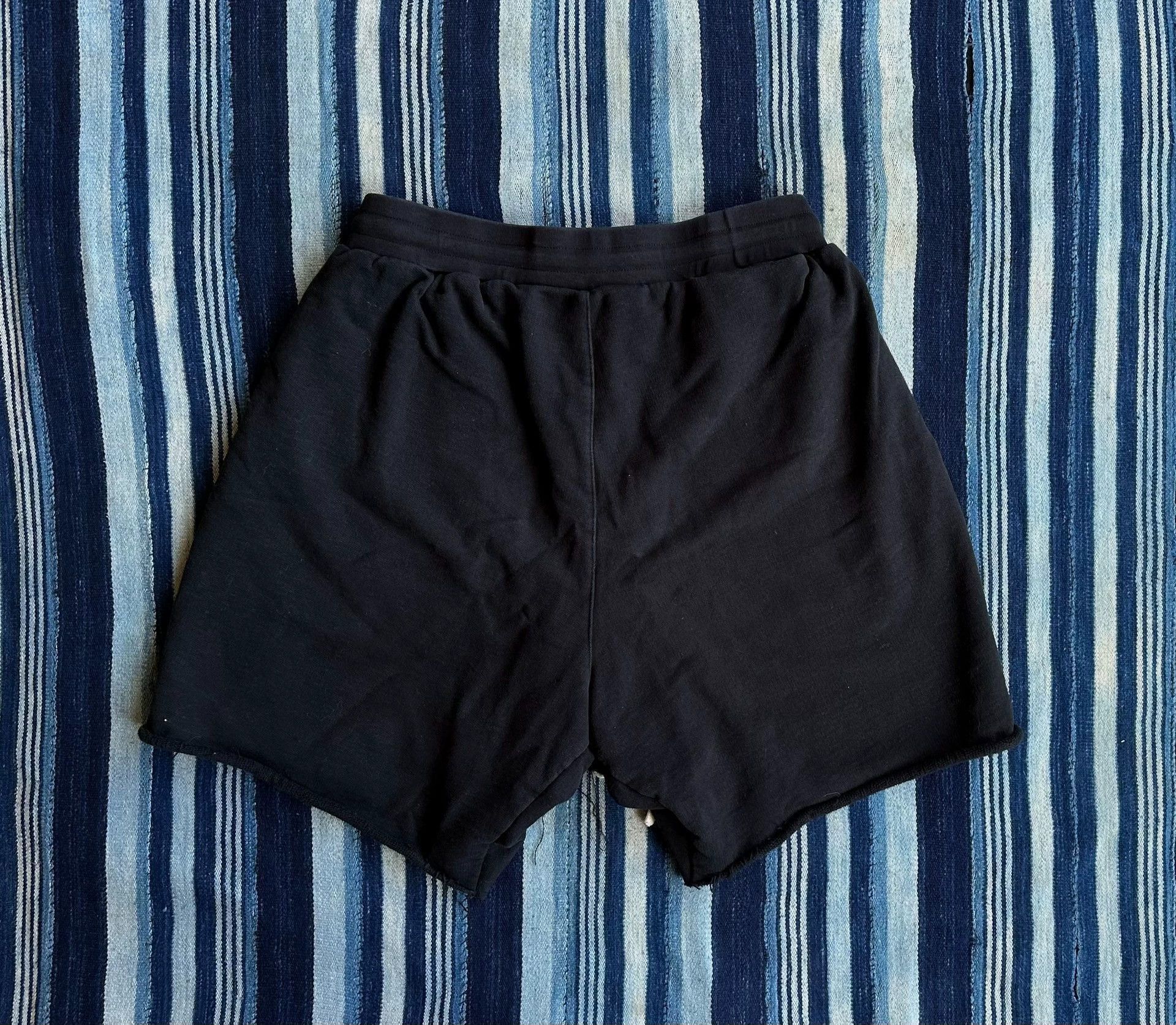 RRR-123 Black Drawstring Shorts with Number Print Size US 32 / EU 48 - 2 Thumbnail