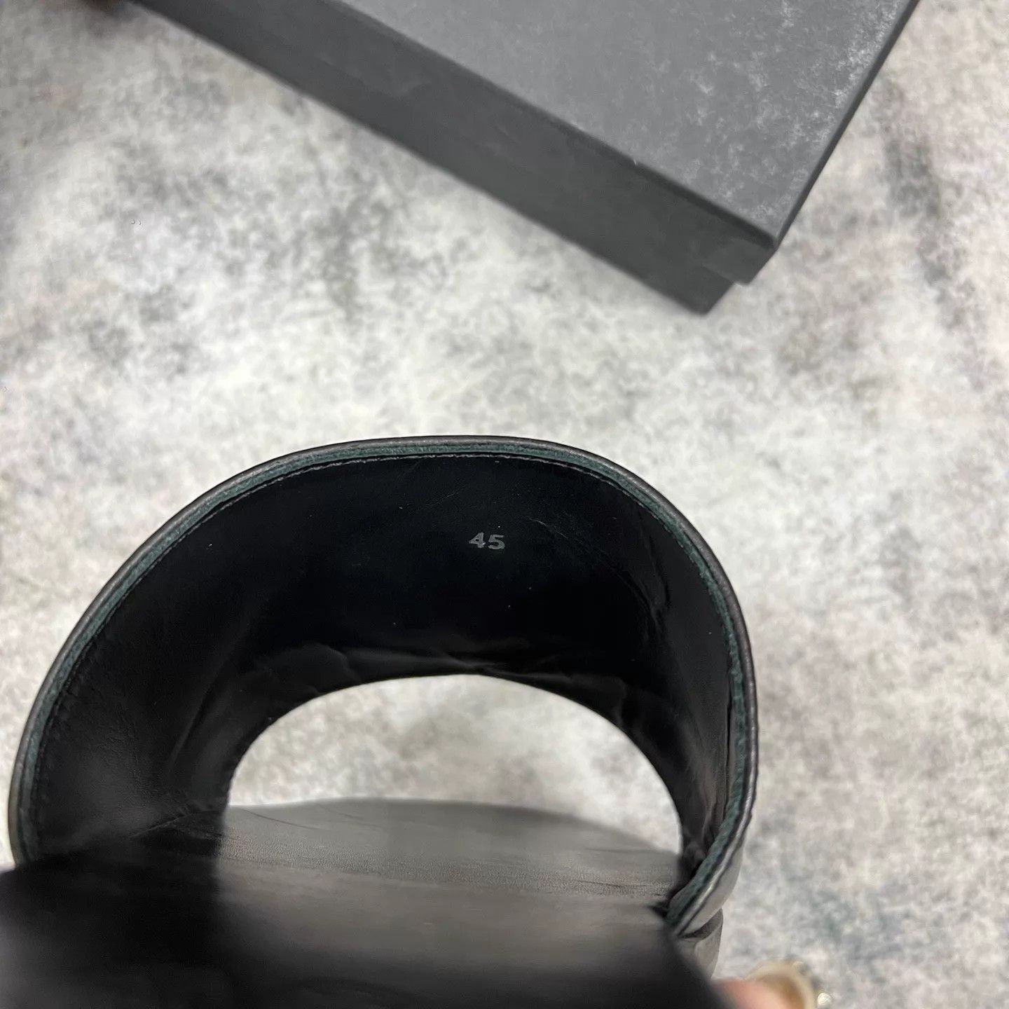 Chrome Hearts Black Leather Slide Sandals with Star Design Size US 12 / EU 45 - 6 Thumbnail