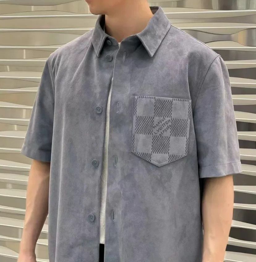 Louis Vuitton Blue Short Sleeve Button-Up Shirt Size M Size US M / EU 48-50 / 2 - 8 Thumbnail