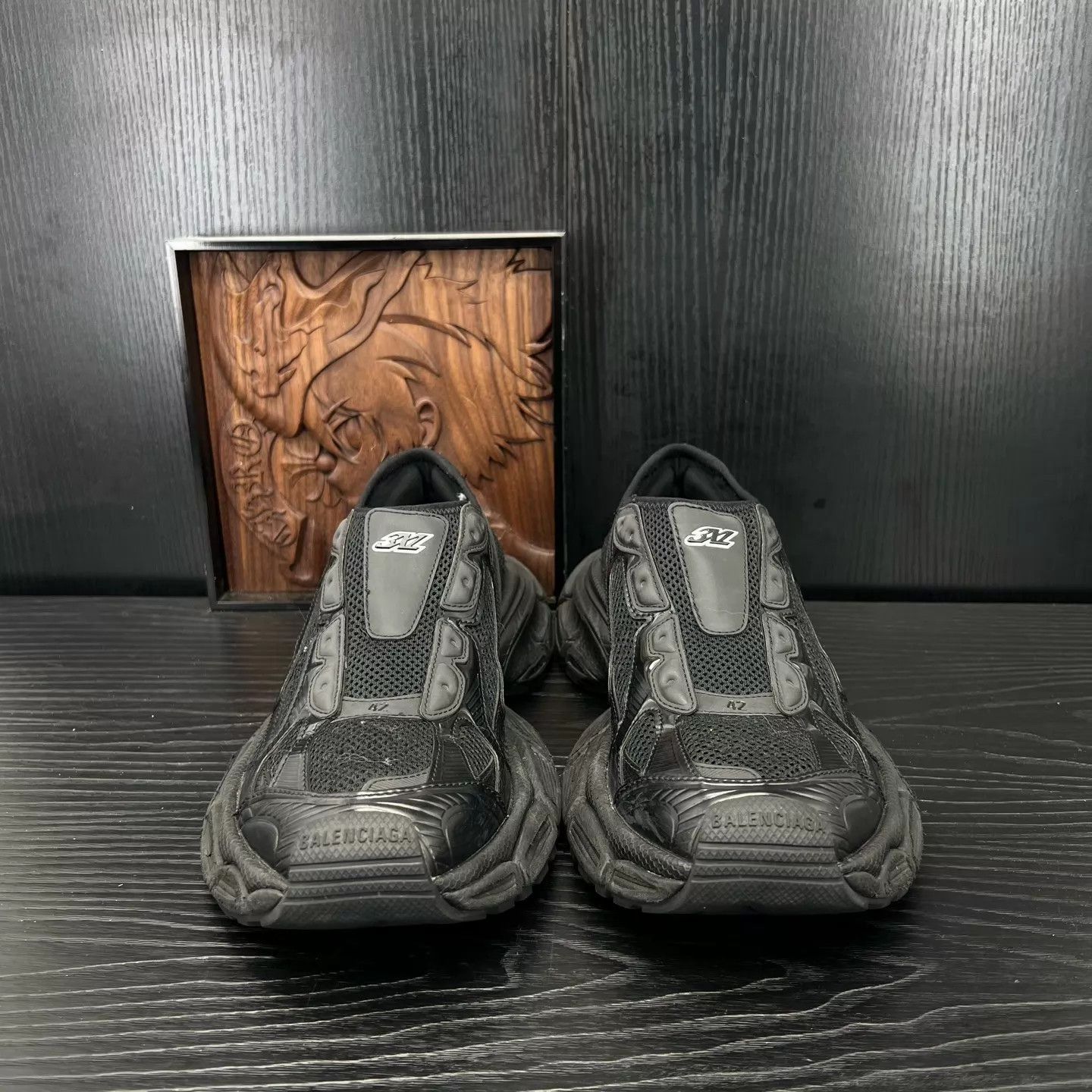 Balenciaga Black Slip-On Athletic Sneakers Size US 9 / EU 42 - 4 Thumbnail