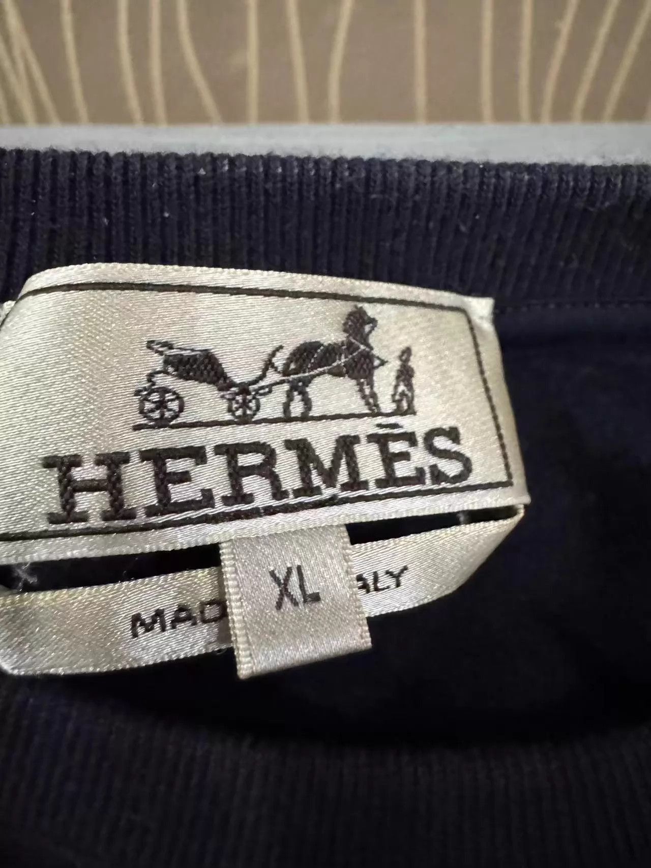 Hermes Black Crewneck Sweatshirt with Graphic Print Size US XL / EU 56 / 4 - 2 Thumbnail