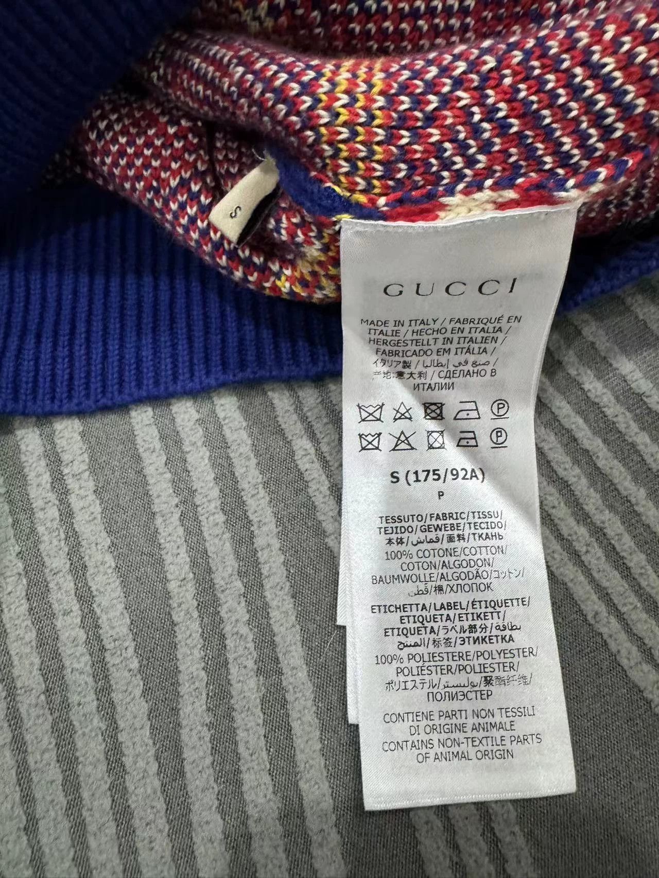 Gucci Blue Apple Print Button-Up Cardigan Size US S / EU 44-46 / 1 - 3 Thumbnail