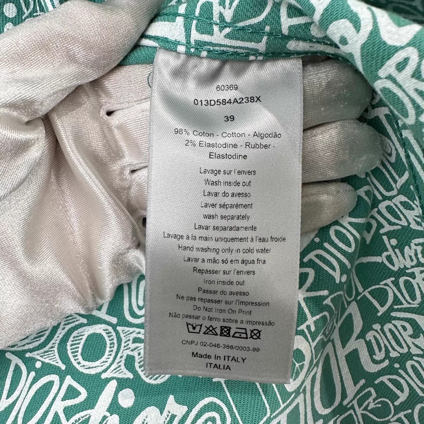 Dior Green Long Sleeve Button-Up Shirt Size US M / EU 48-50 / 2 - 6 Thumbnail