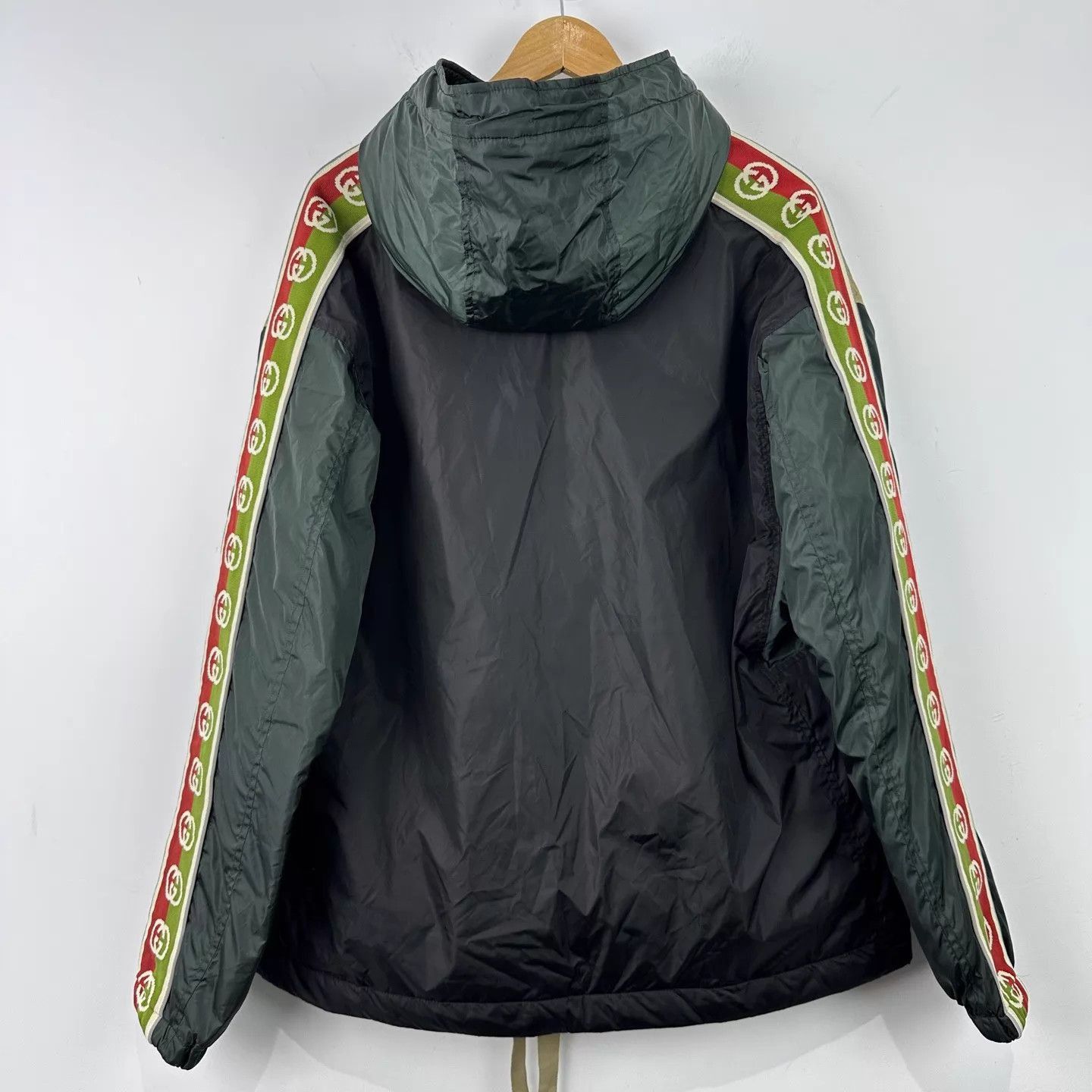 Gucci Multi Color Hooded Jacket with Striped Sleeves Size US S / EU 44-46 / 1 - 2 Thumbnail