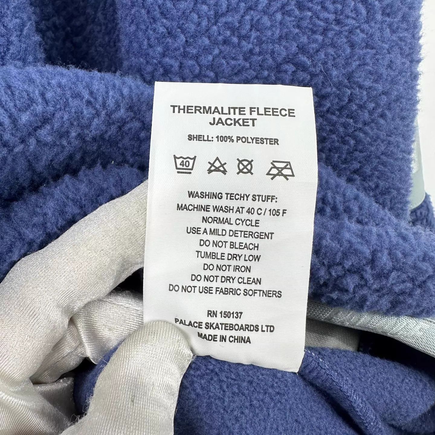 Places + Faces Blue Fleece Zip-Up Jacket - Size M Size US M / EU 48-50 / 2 - 7 Thumbnail