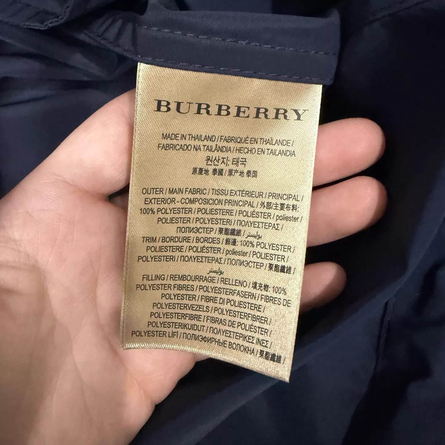 Burberry Blue Hooded Light Jacket Size M Size US M / EU 48-50 / 2 - 4 Thumbnail