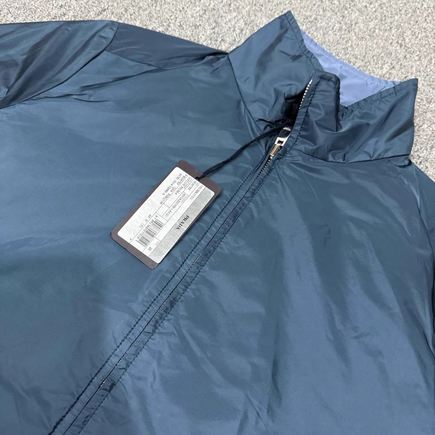 Prada Blue Lightweight Zip-Up Jacket Size US S / EU 44-46 / 1 - 3 Thumbnail