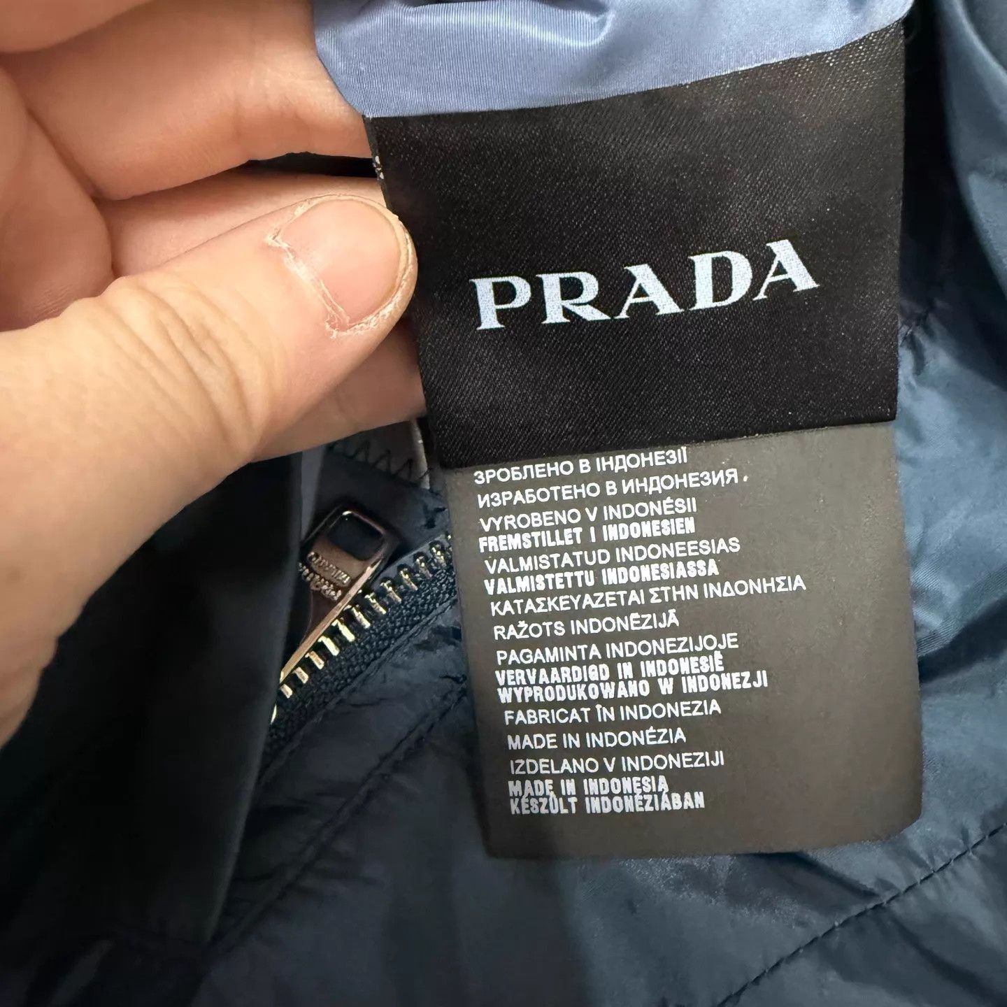 Prada Blue Lightweight Zip-Up Jacket Size US S / EU 44-46 / 1 - 5 Thumbnail