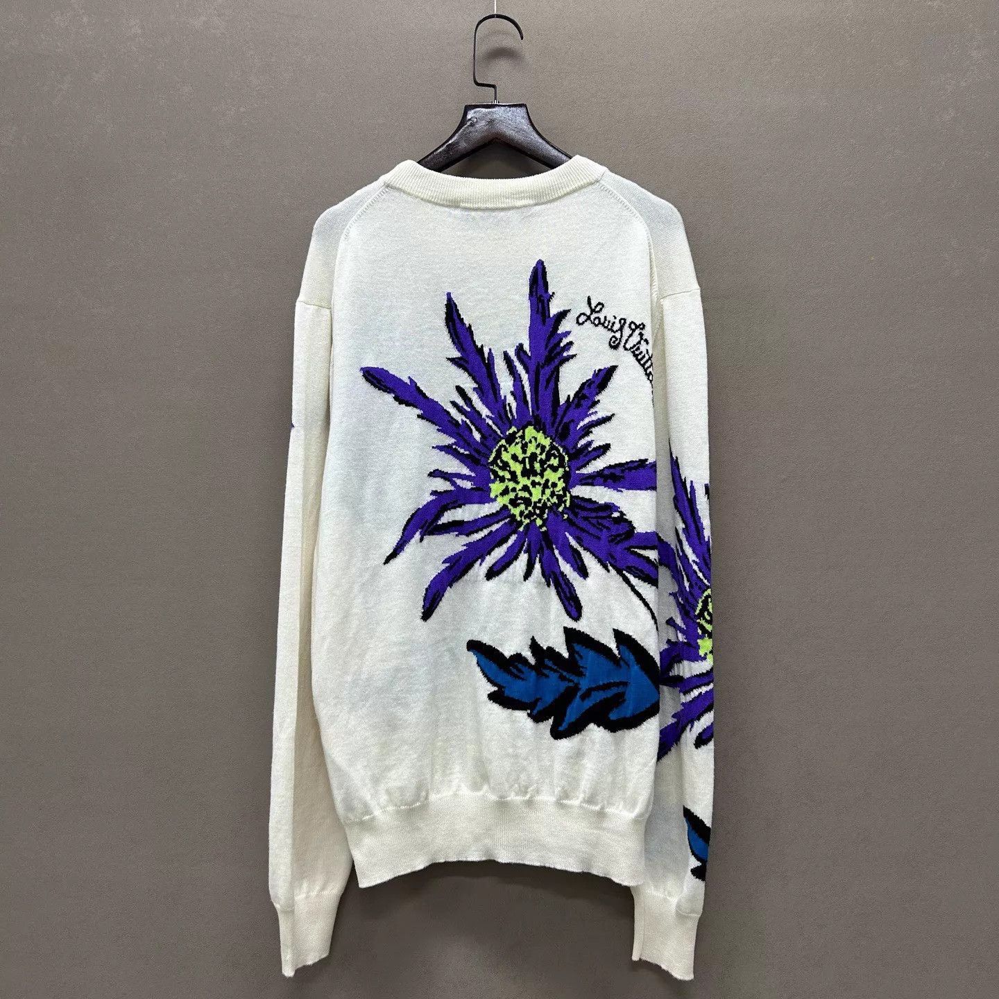 Louis Vuitton White Floral Print Long Sleeve Sweater Size US S / EU 44-46 / 1 - 2 Thumbnail