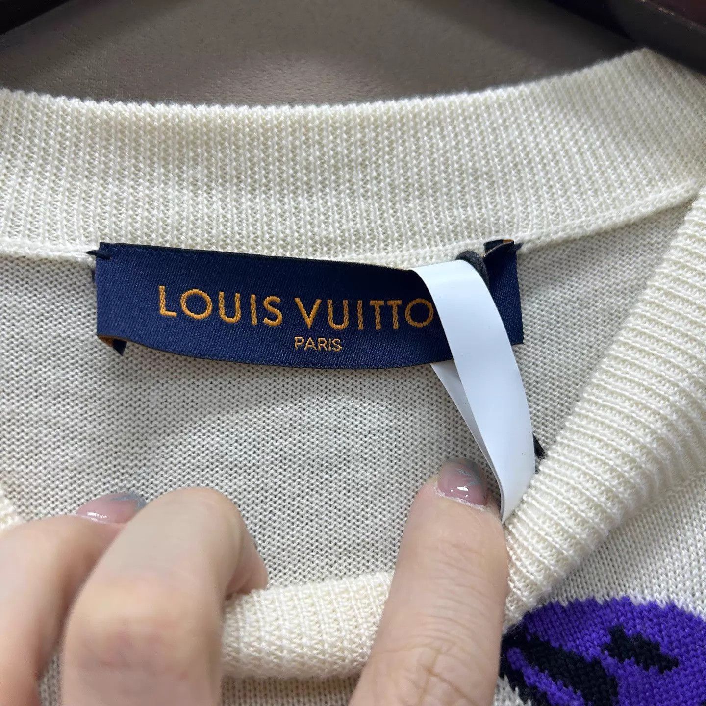 Louis Vuitton White Floral Print Long Sleeve Sweater Size US S / EU 44-46 / 1 - 3 Thumbnail