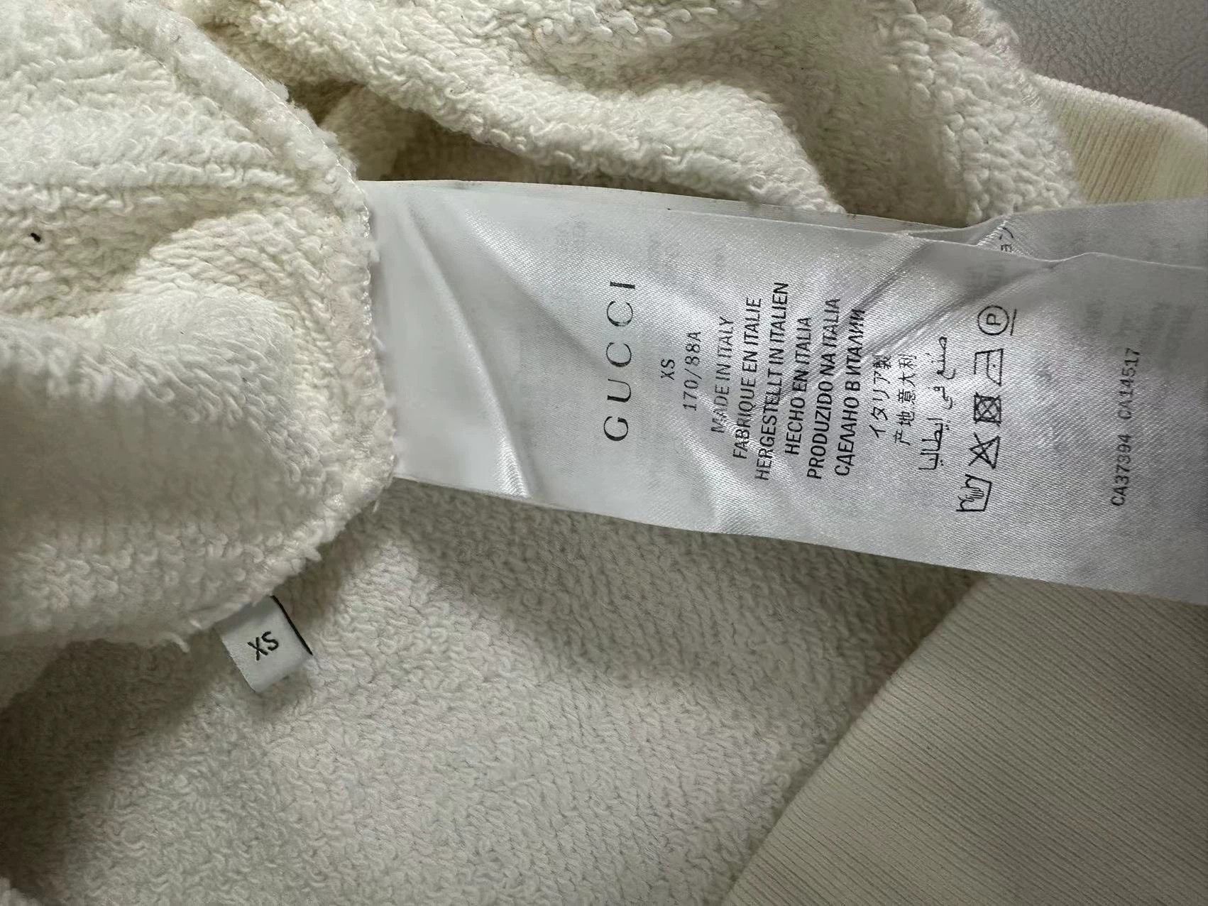Gucci White Multi Deer Embroidered Hoodie XS Size US XS / EU 42 / 0 - 2 Thumbnail