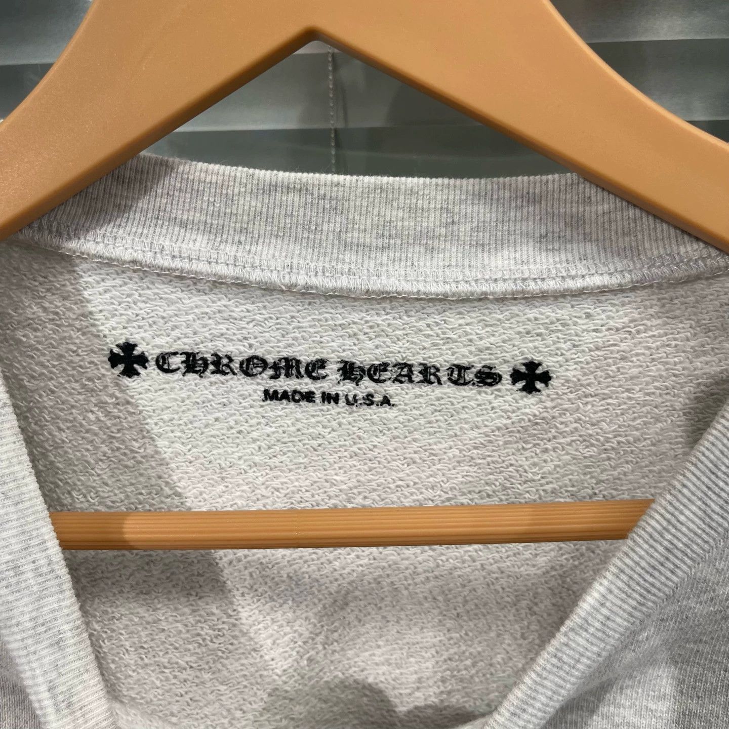 Chrome Hearts Gray Long Sleeve Sweatshirt with Flame Artwork Size US M / EU 48-50 / 2 - 3 Thumbnail
