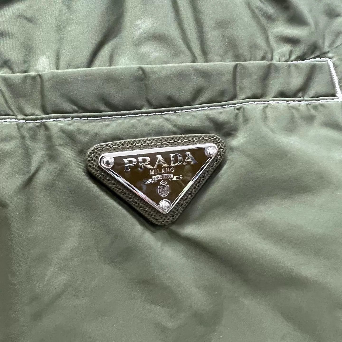 Prada Green Shorts with White Stitching - Size 34 Size US 34 / EU 50 - 3 Thumbnail