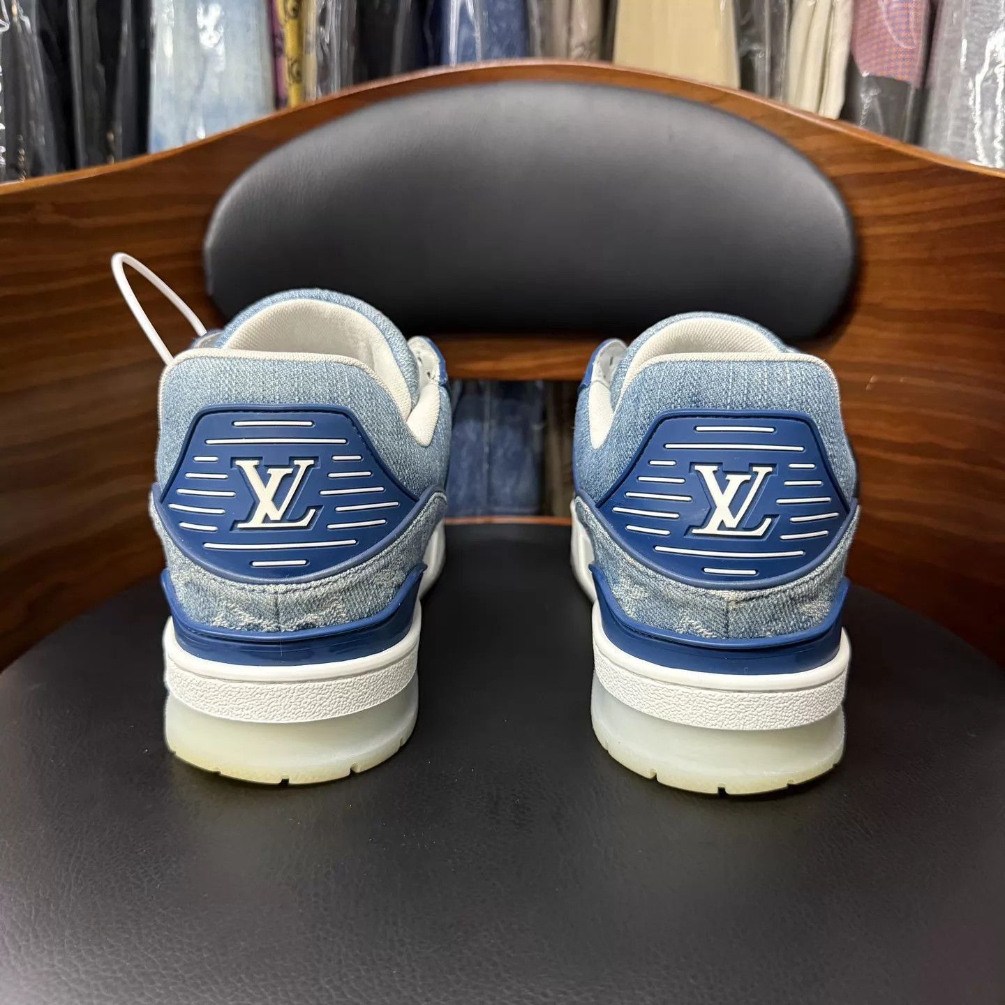 Louis Vuitton Blue Low-Top Sneakers, Size 7 Size US 7 / EU 40 - 3 Thumbnail