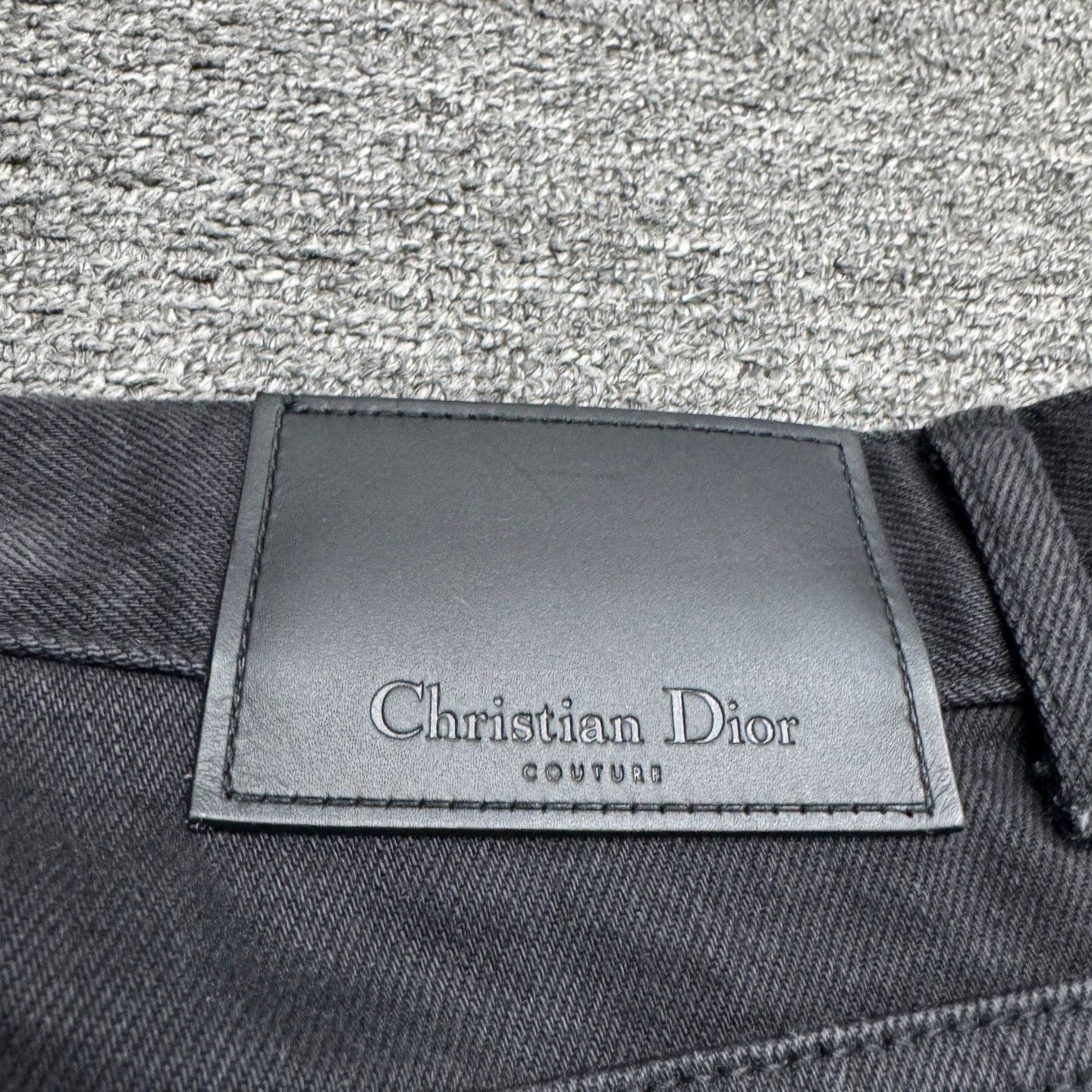 Dior Black Denim Straight-Leg Pants Size US 31 - 7 Thumbnail