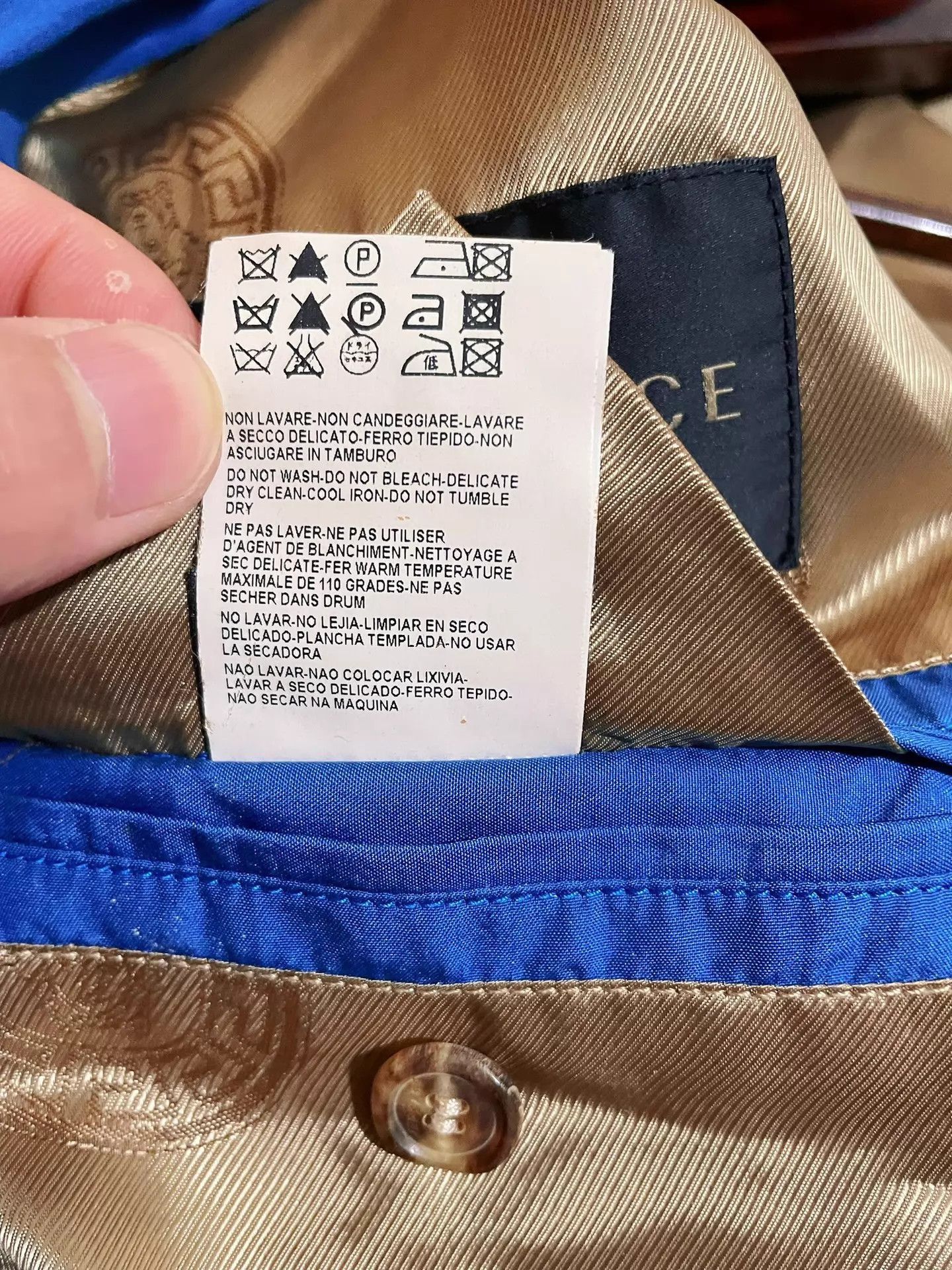 Versace Blue Bomber Jacket Size M Size US M / EU 48-50 / 2 - 9 Thumbnail