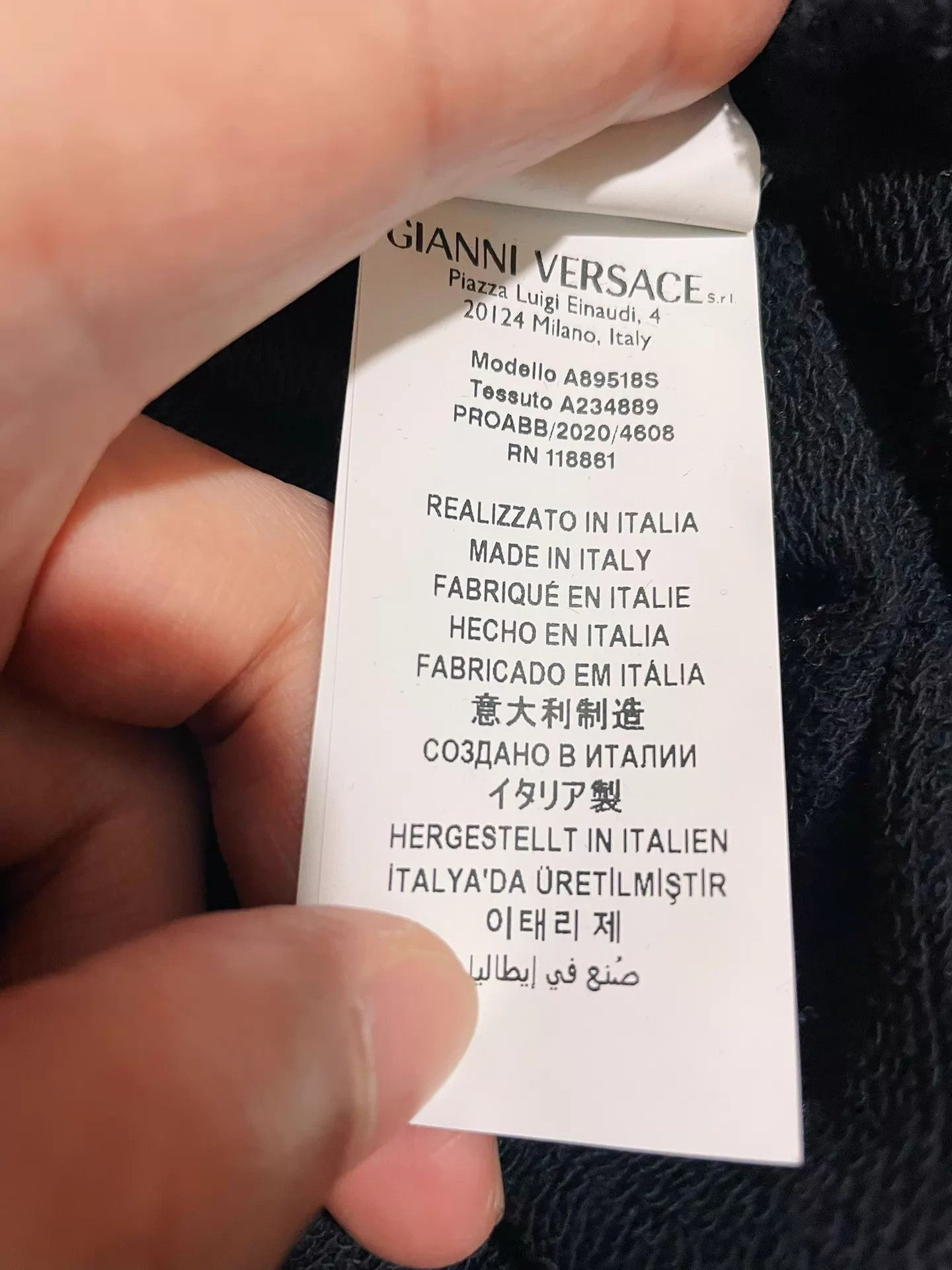 Versace Black Long Sleeve Shirt with Gold Graphic Size US XXL / EU 58 / 5 - 8 Thumbnail