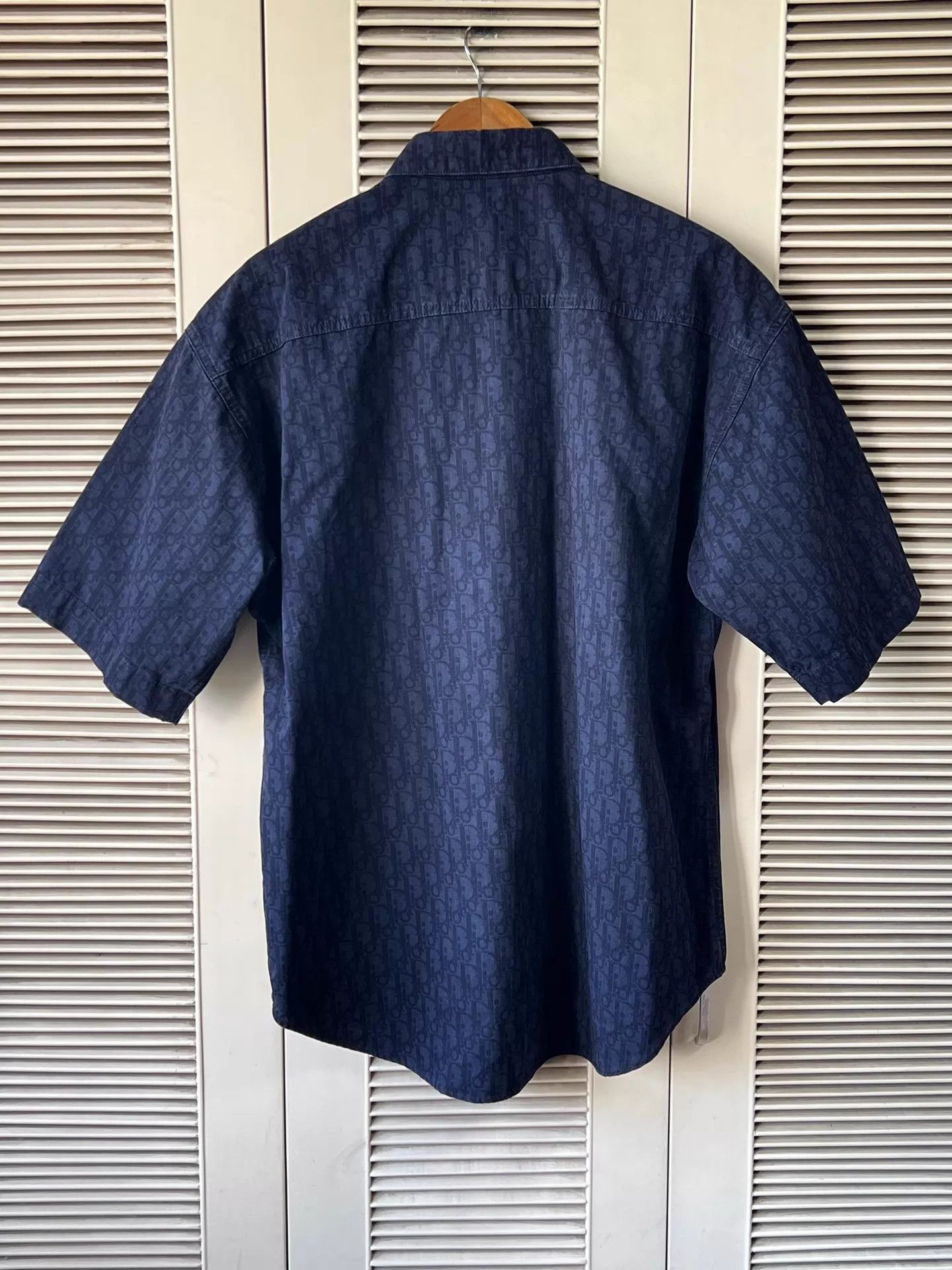 Dior Blue Short Sleeve Button-Up Shirt Size US M / EU 48-50 / 2 - 2 Thumbnail