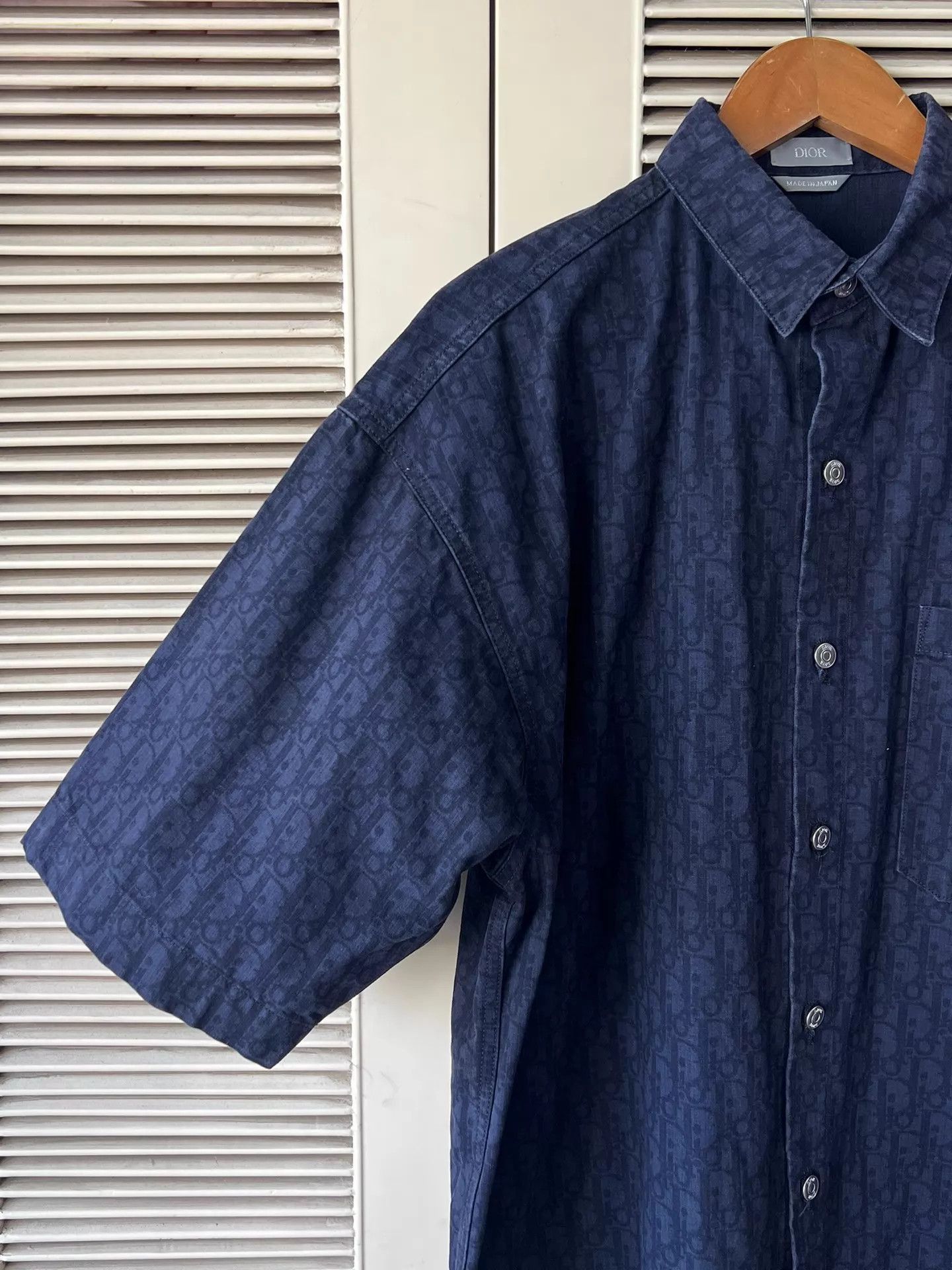 Dior Blue Short Sleeve Button-Up Shirt Size US M / EU 48-50 / 2 - 4 Thumbnail