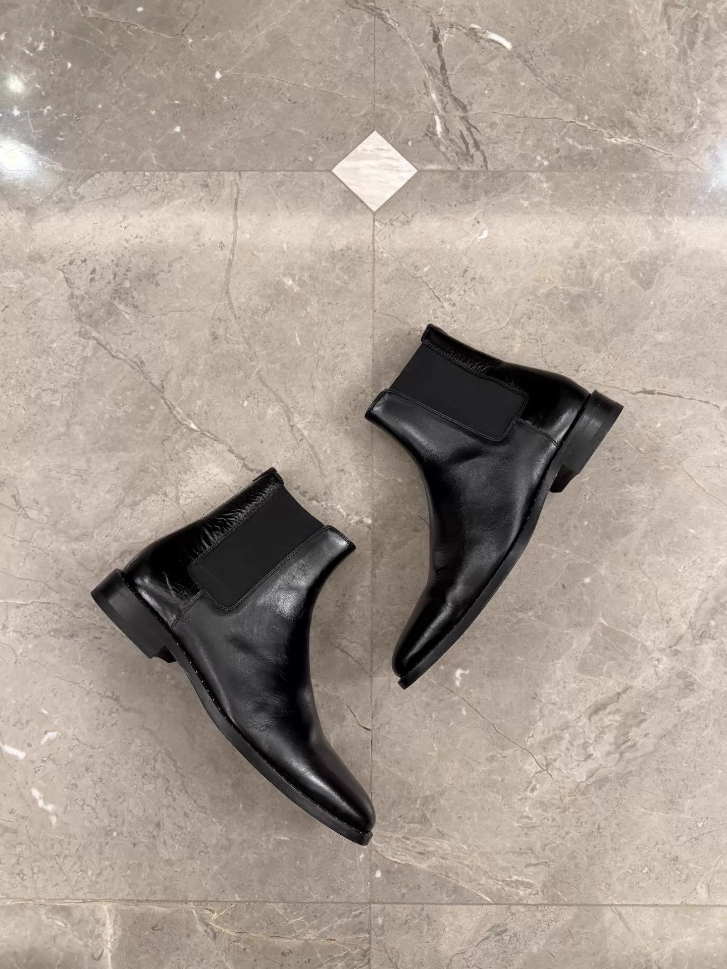 Saint Laurent Paris Black Leather Chelsea Ankle Boots Size US 9 / EU 42 - 5 Thumbnail