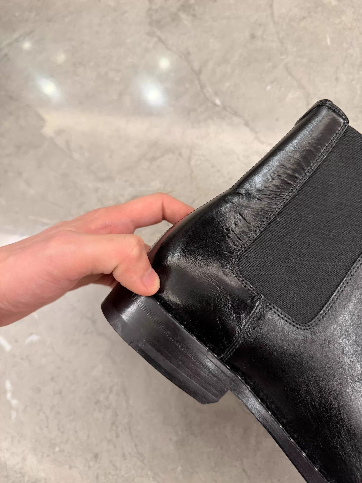 Saint Laurent Paris Black Leather Chelsea Ankle Boots Size US 9 / EU 42 - 8 Thumbnail
