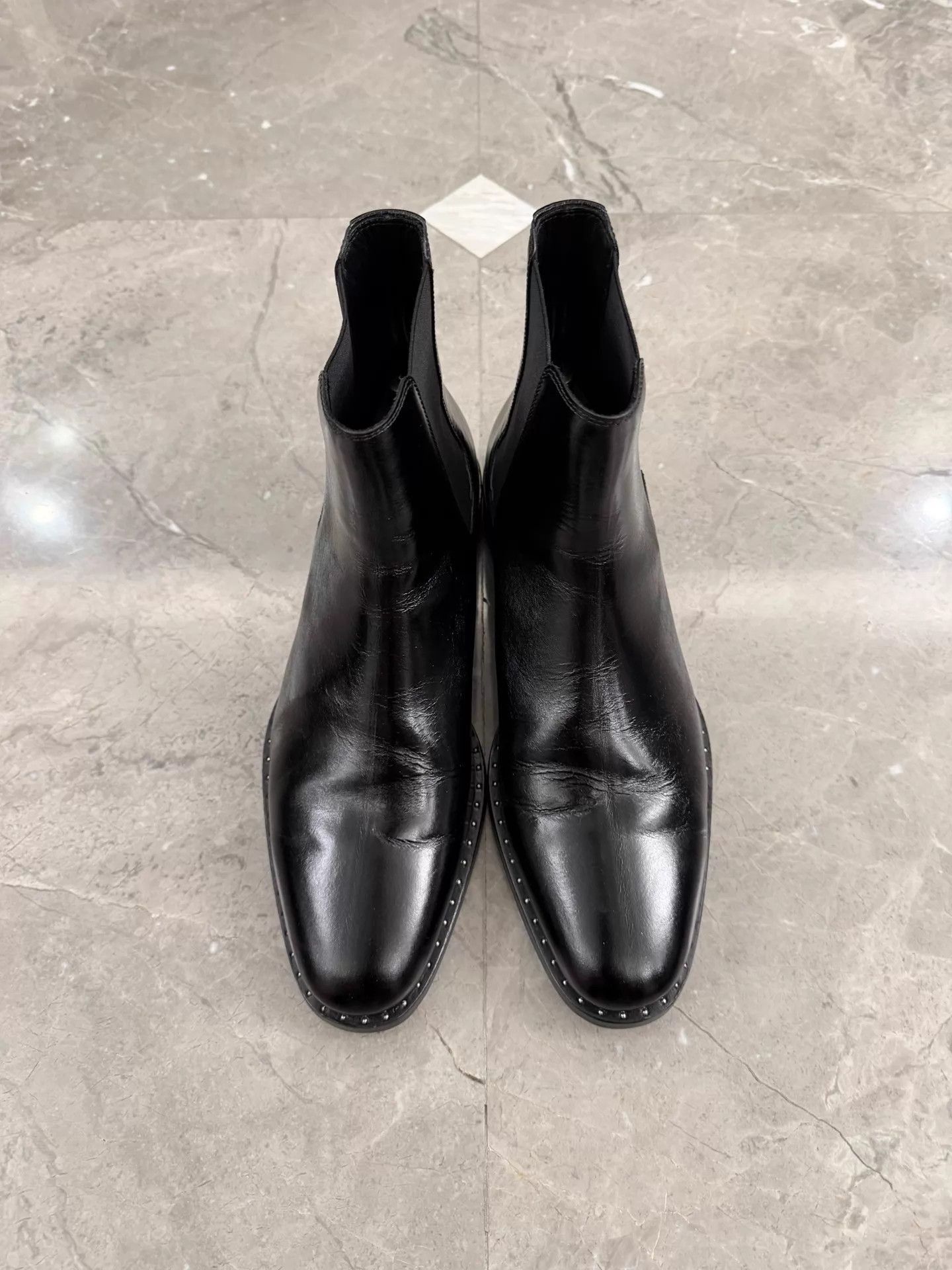 Saint Laurent Paris Black Leather Chelsea Ankle Boots Size US 9 / EU 42 - 2 Thumbnail