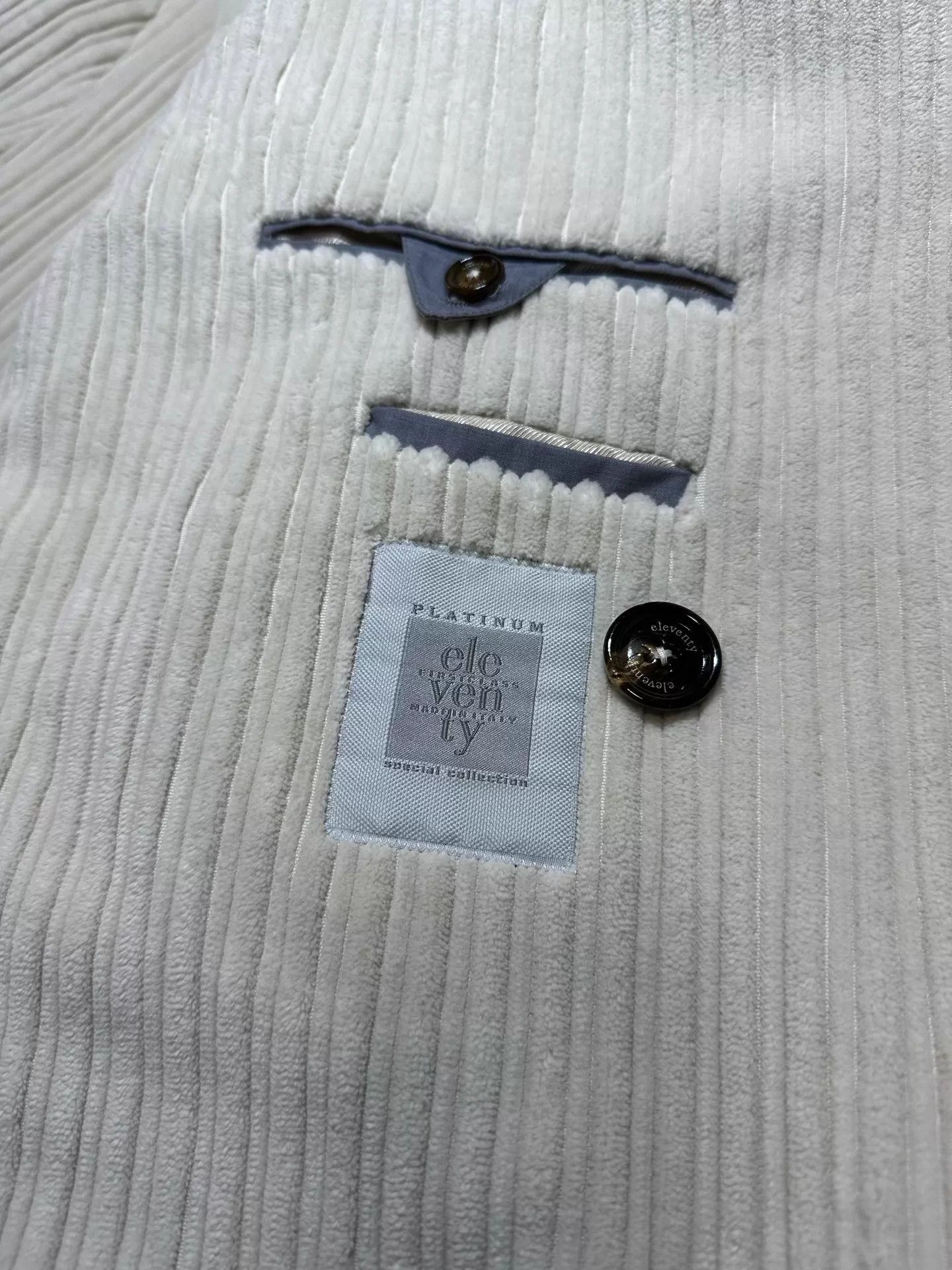 Eleventy Double-Breasted Corduroy Long Coat Size US M / EU 48-50 / 2 - 3 Thumbnail